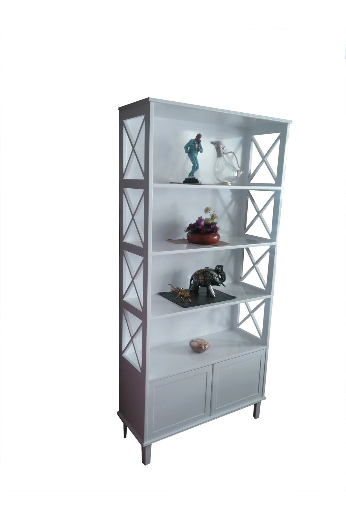 Kitaplık 18057 ÇAPRAZ Yan Model Kayın MDF Torna Alt Kapak raf Parlak Beyaz Lake Kitaplık 18057 ÇAPRAZ Yan Model Kayın MDF Torna Alt Kapak raf Parlak Beyaz Lake