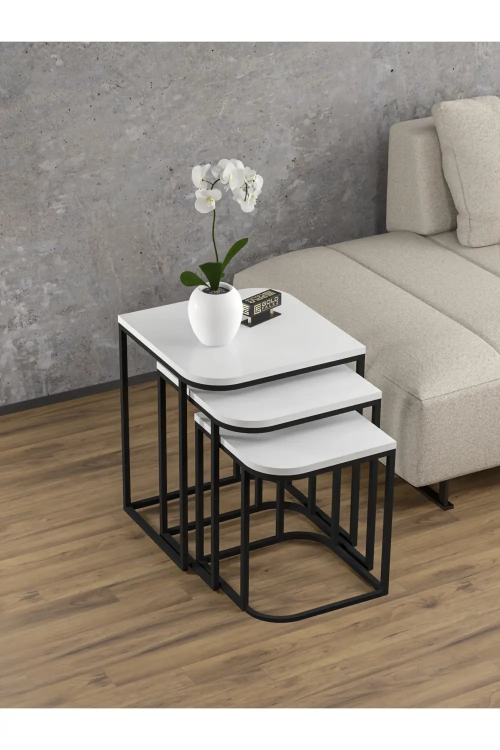 Kitaplık Çiçeklik 6 Raflı Ceviz Çok Amaçlı Stand Altı Bölmeli 160