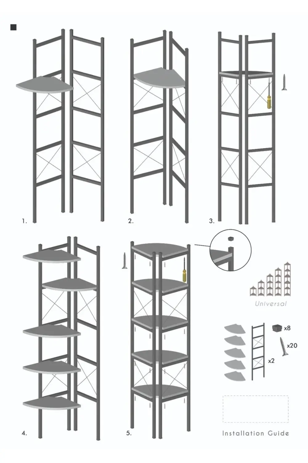 Kitaplık Çiçeklik 6 Raflı Ceviz Çok Amaçlı Stand Altı Bölmeli 160