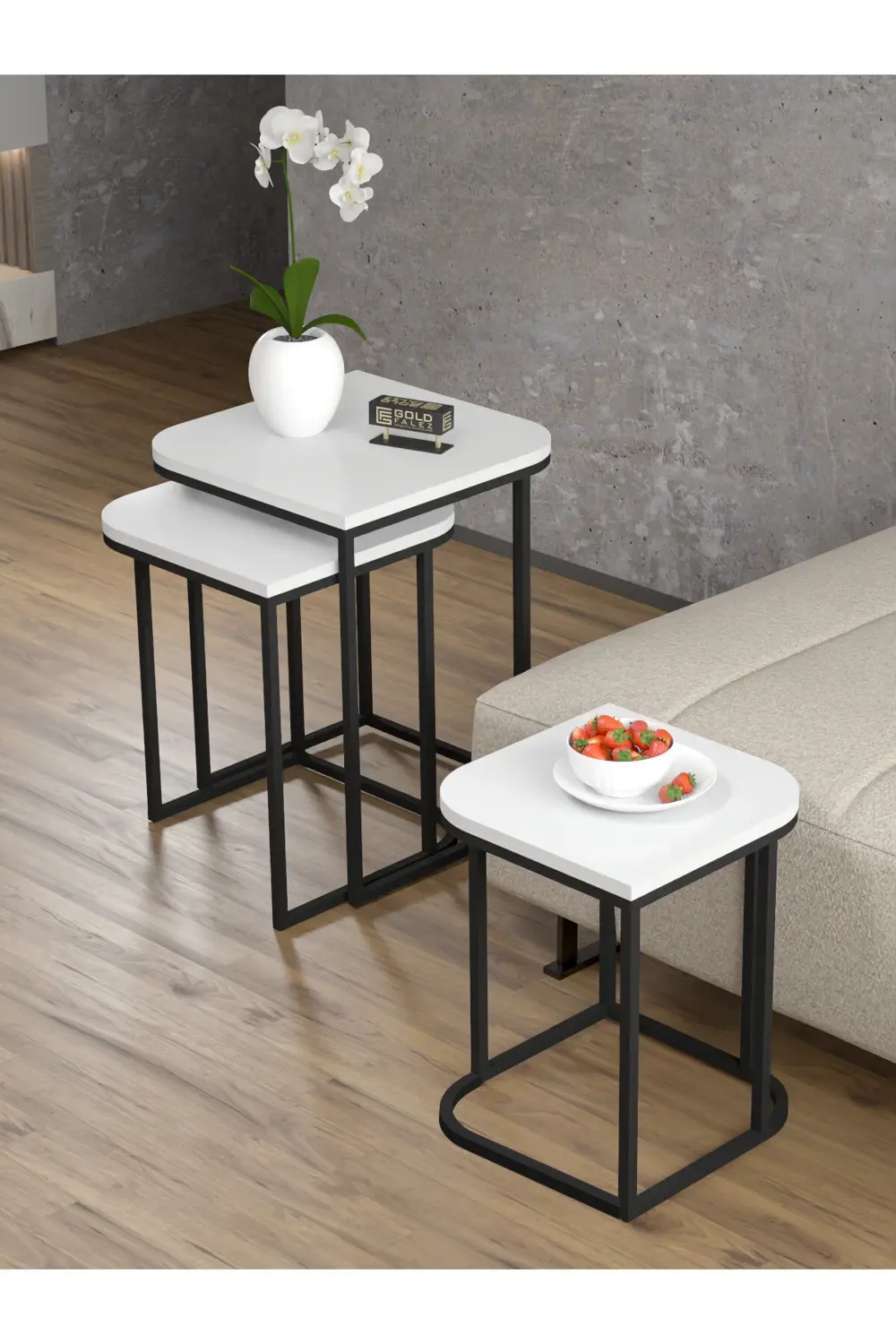 Kitaplık Çiçeklik 6 Raflı Ceviz Çok Amaçlı Stand Altı Bölmeli 160