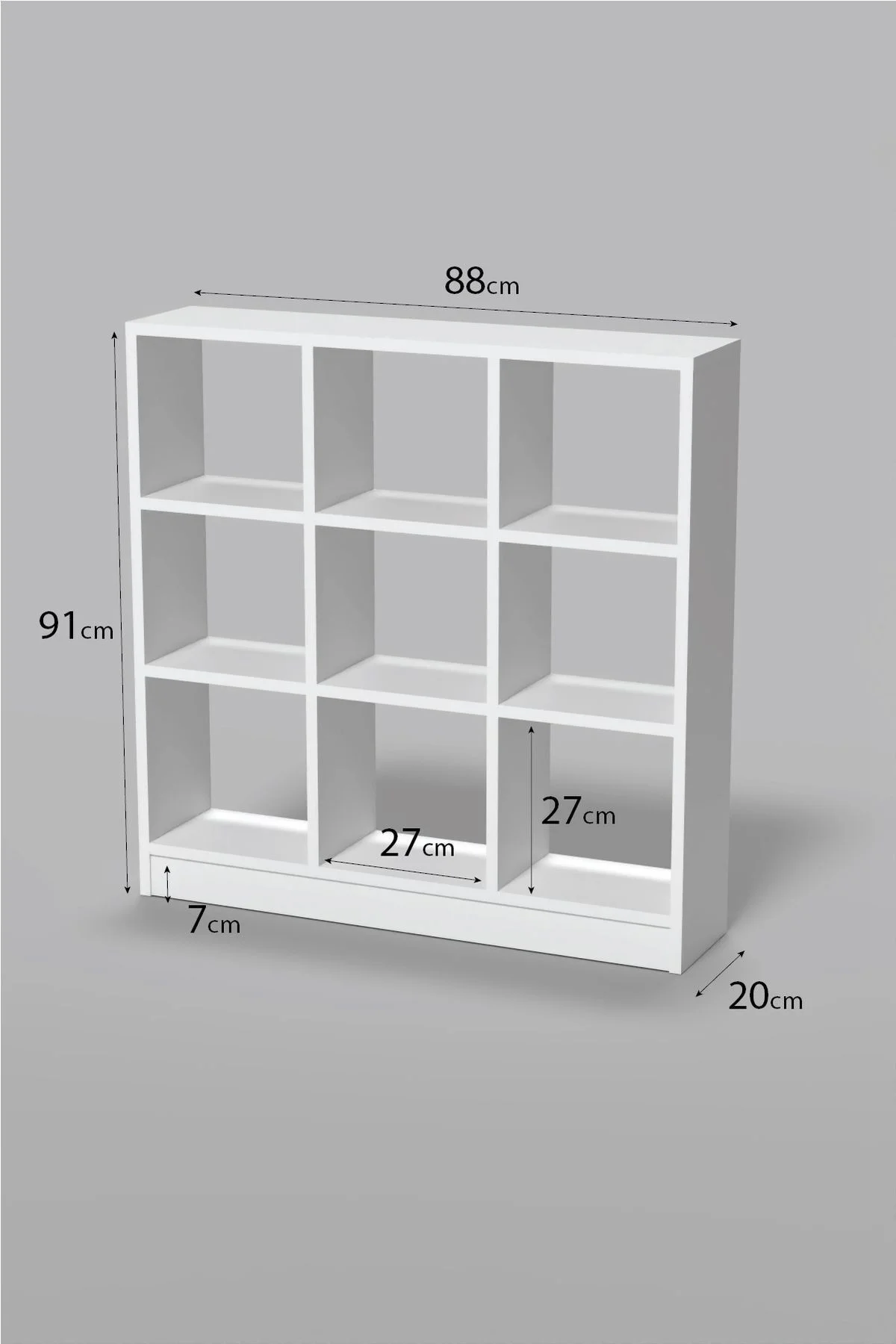 KİTAPLIK ÇOK AMAÇLI MUTFAK RAF DOLAP 9 BÖLMELİ BEYAZ