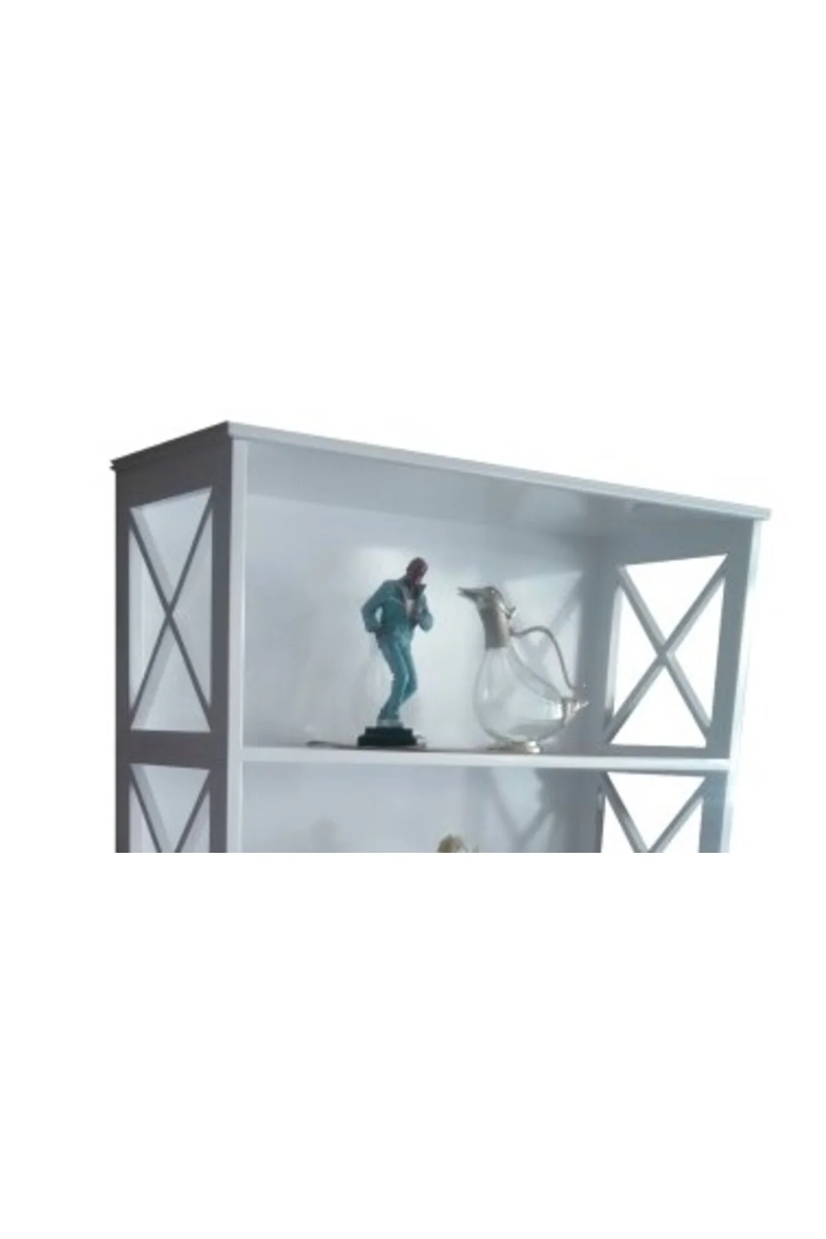Kitaplık X 17614 ÇAPRAZ Yan Model Alt Kapak raf Kayın MDF Torna Parlak Beyz Lake Kitaplık X 17614 ÇAPRAZ Yan Model Alt Kapak raf Kayın MDF Torna Parlak Beyz Lake - Görsel 2