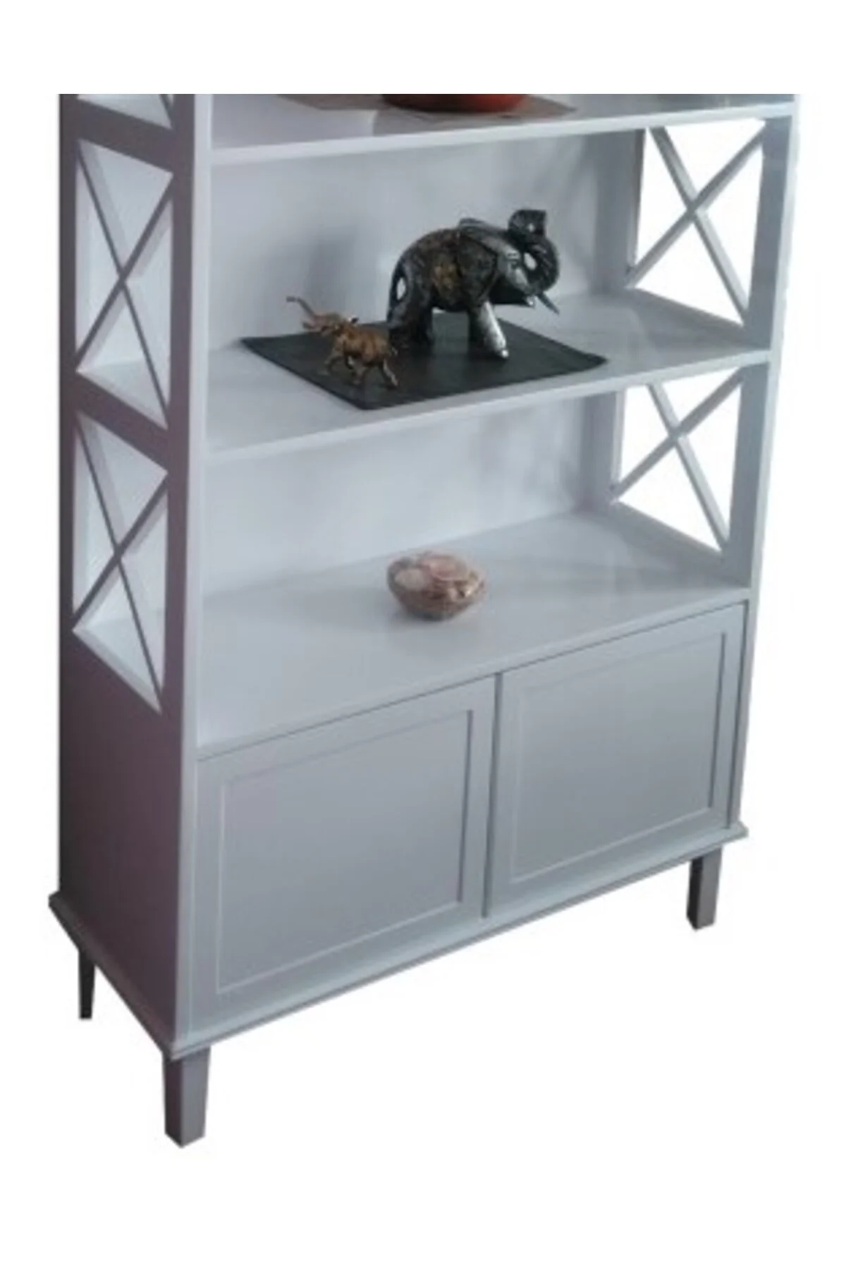 Kitaplık X 17614 ÇAPRAZ Yan Model Alt Kapak raf Kayın MDF Torna Parlak Beyz Lake Kitaplık X 17614 ÇAPRAZ Yan Model Alt Kapak raf Kayın MDF Torna Parlak Beyz Lake - Görsel 3