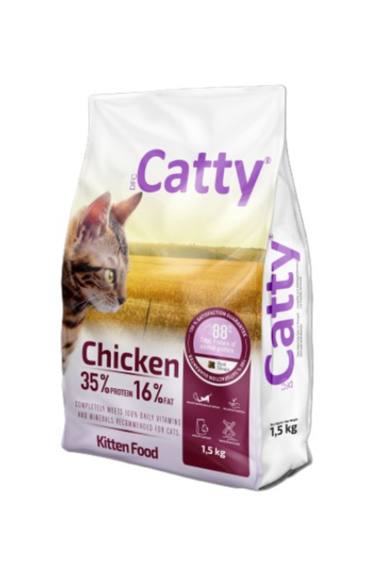 Catty Kitten Tavuklu Yavru Kedi Maması - 1.5 Kg | Sağlıklı Gelişim Ve G