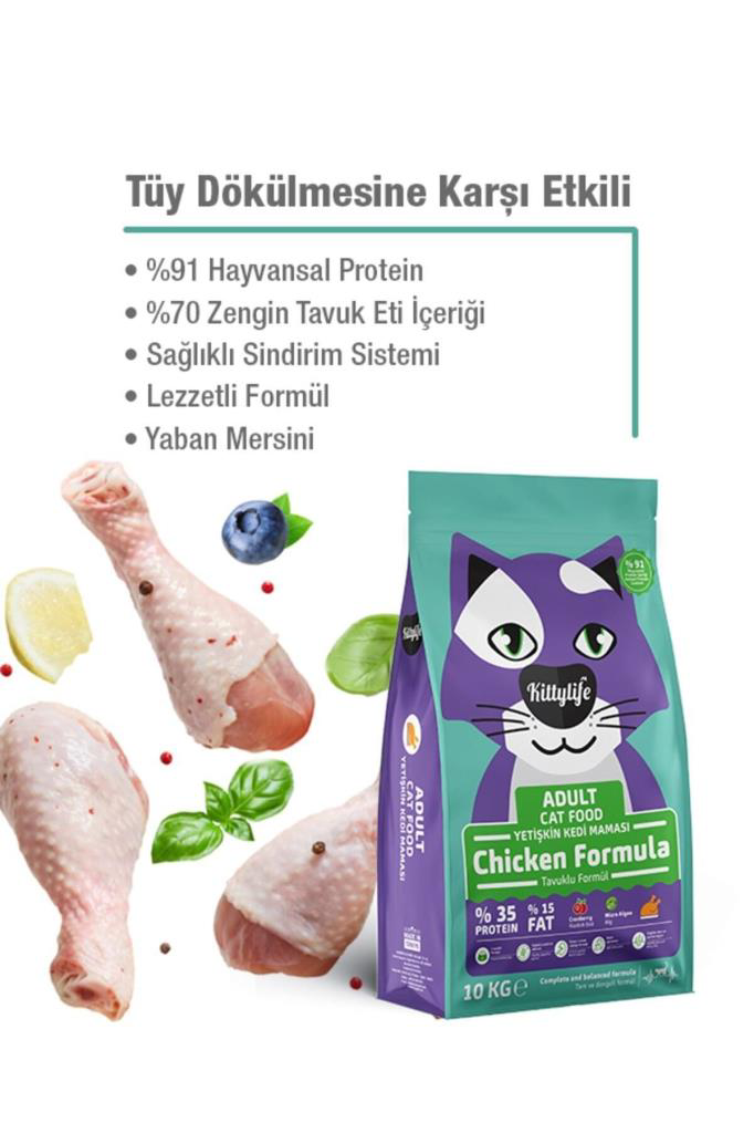 Kittylife Kitty Life Süper Premum Tavuklu Kedi Mamasi 10 Kg