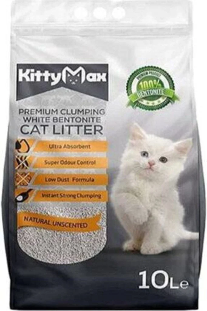 KittyMax Naturel Kokusuz Bentonit KALIN Kedi Kumu 10 Lt