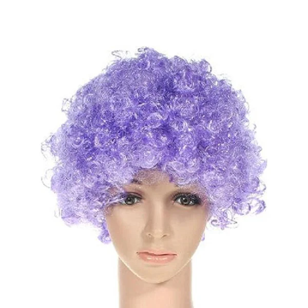 Kıvırcık Model Mor Renk Peruk Kıvırcık Model Mor Renk Peruk