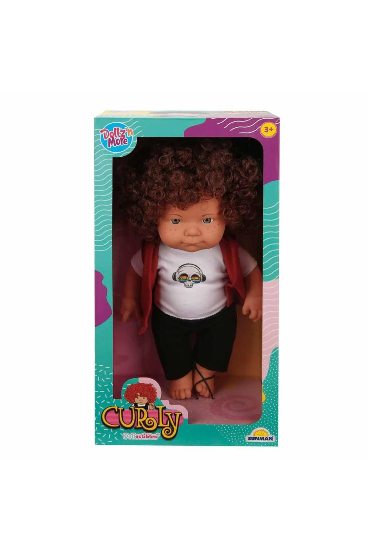 Kıvırcık Saçlı Curly Bebek 35 cm