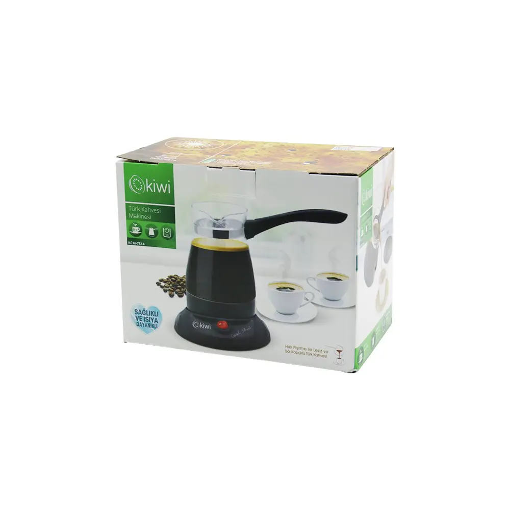 KİWİ KCM-7514 CAM ELEKTRİKLİ CEZVE TÜRK KAHVE MAKİNESİ 360 DERECE KİWİ KCM-7514 CAM ELEKTRİKLİ CEZVE TÜRK KAHVE MAKİNESİ 360 DERECE