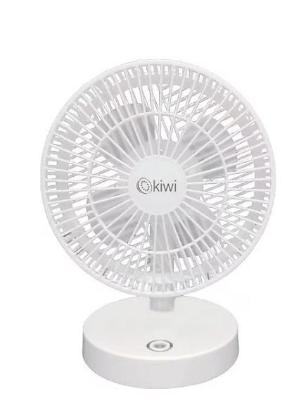 Kiwi  Kfan-7607 Şarjli Beyaz Ayarlanilabilir Mini Fan Masa Üstü Va