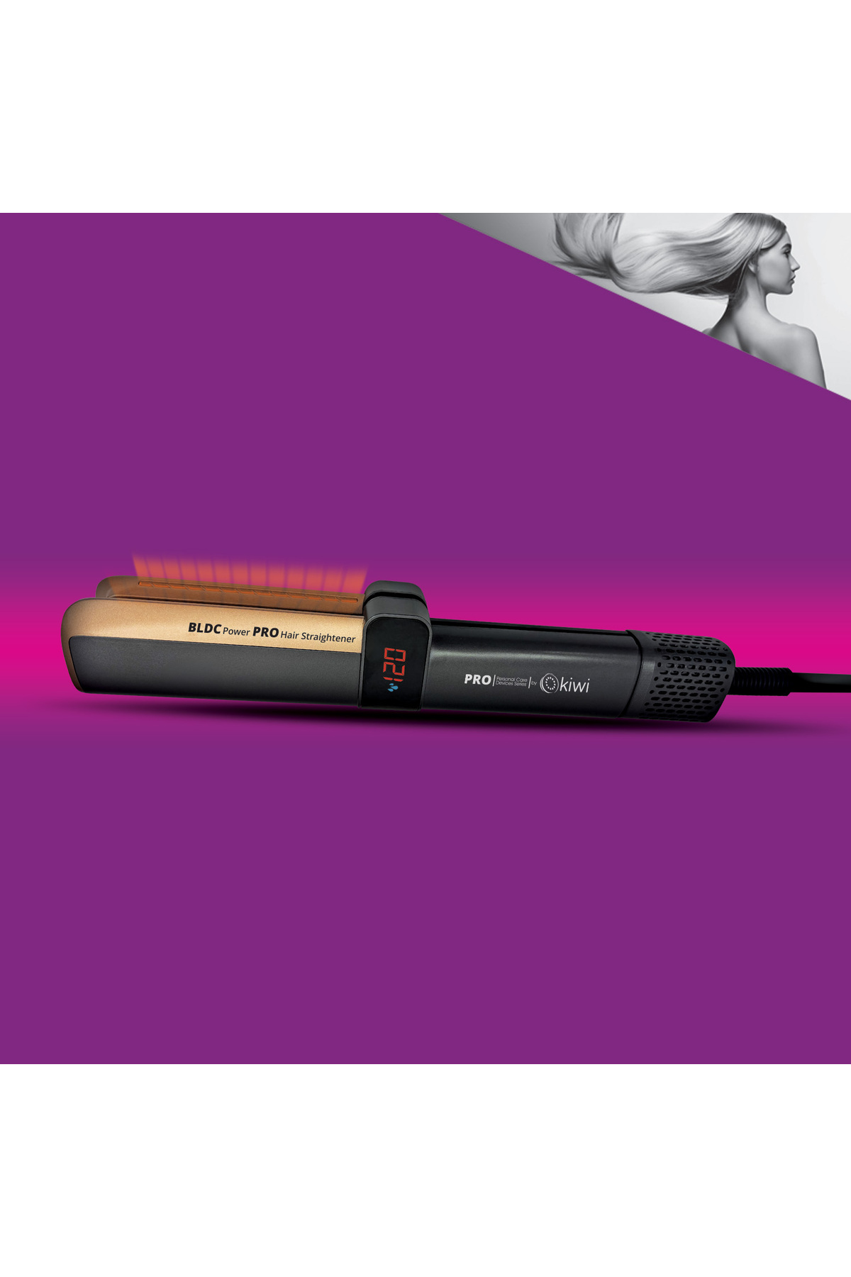 Kiwi KHS-2081 Saç Düzleştirici Nemli ve Kuru Saç Ayarı