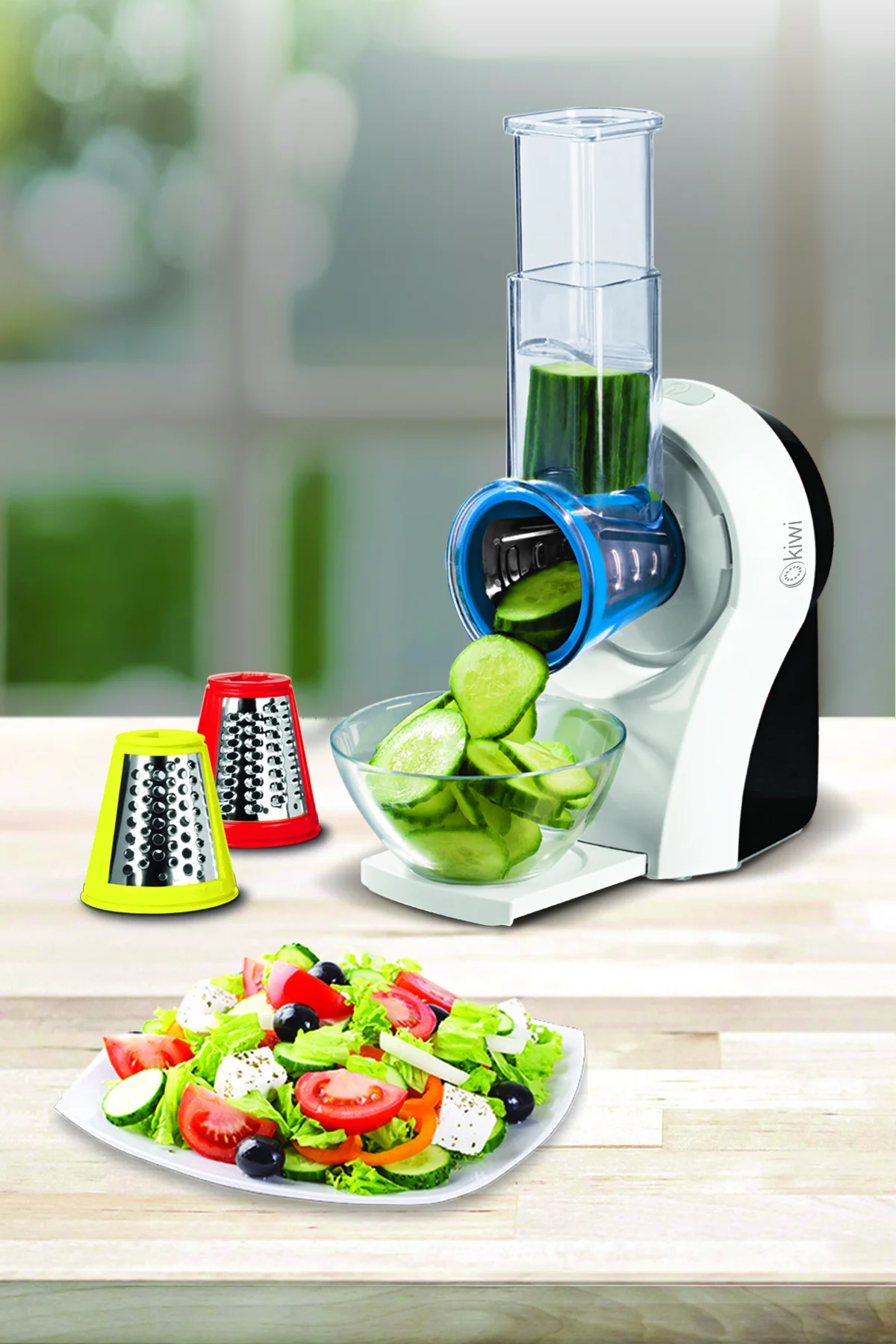 Kiwi KIM-4710 2'si 1 Arada Narenciye Sıkacağı ve Salata Yapma Mak