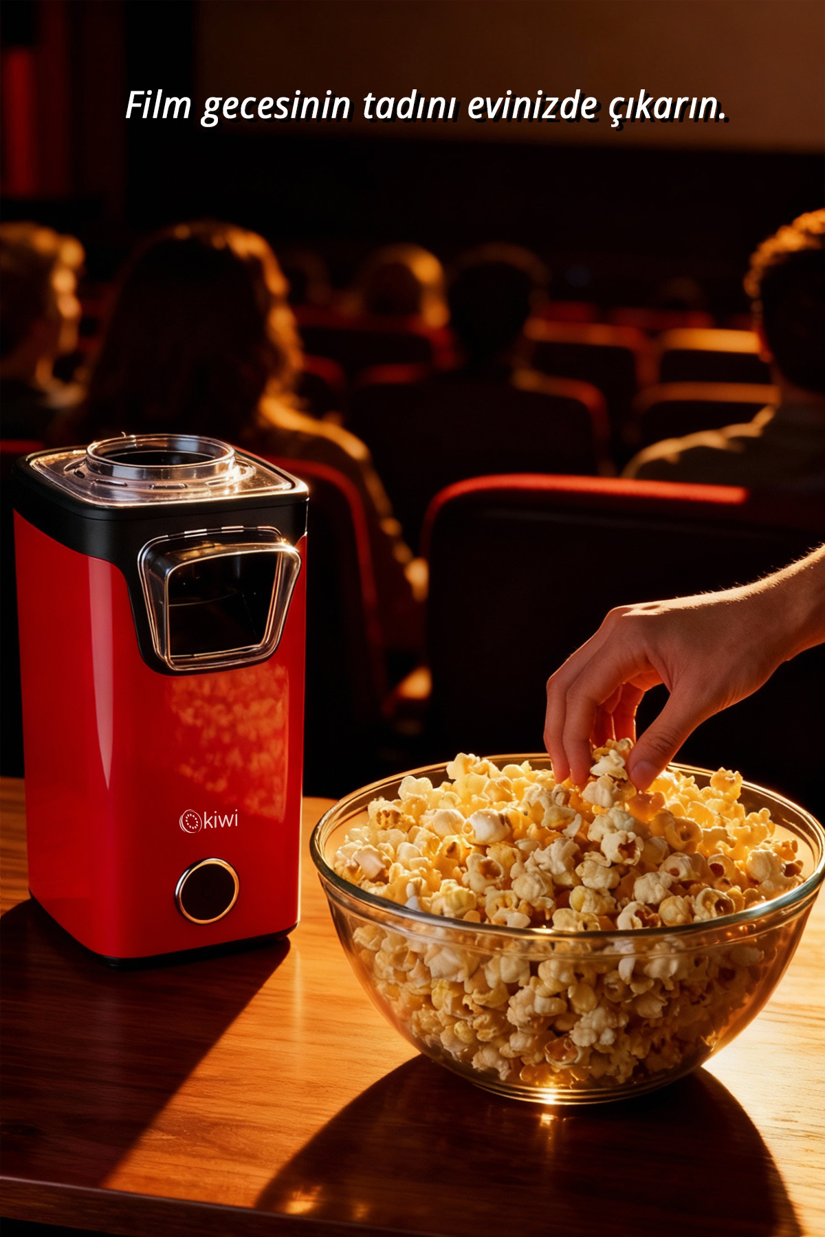 Kiwi KPM-7412 Patlamış Mısır Makinesi | Sıcak Hava Teknolojisi | 