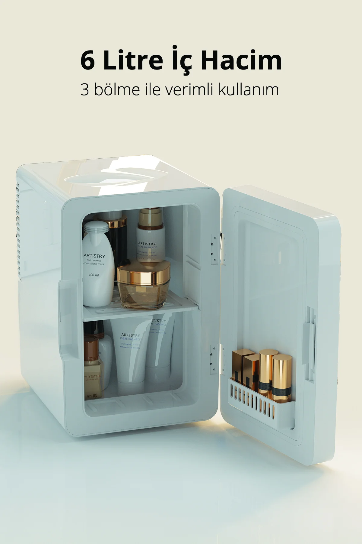 Kiwi Krf-2505 Led Işıklı Taşınabilir Soğuk - Sıcak Ayarlı Kozmeti