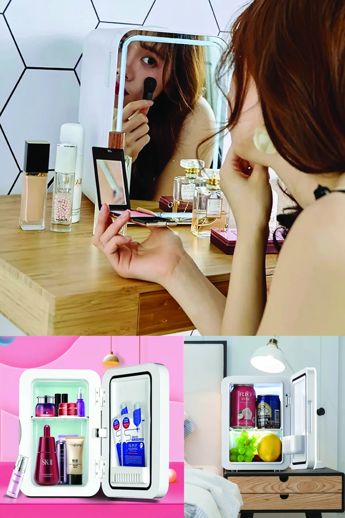 Kiwi Krf-2505 Led Işıklı Taşınabilir Soğuk - Sıcak Ayarlı Kozmeti