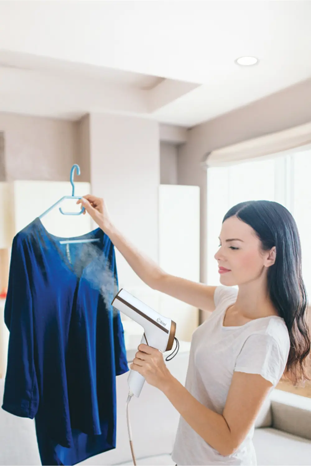 Kiwi KSI-647 Portatif Buharlı Kırışık Giderici Beyaz