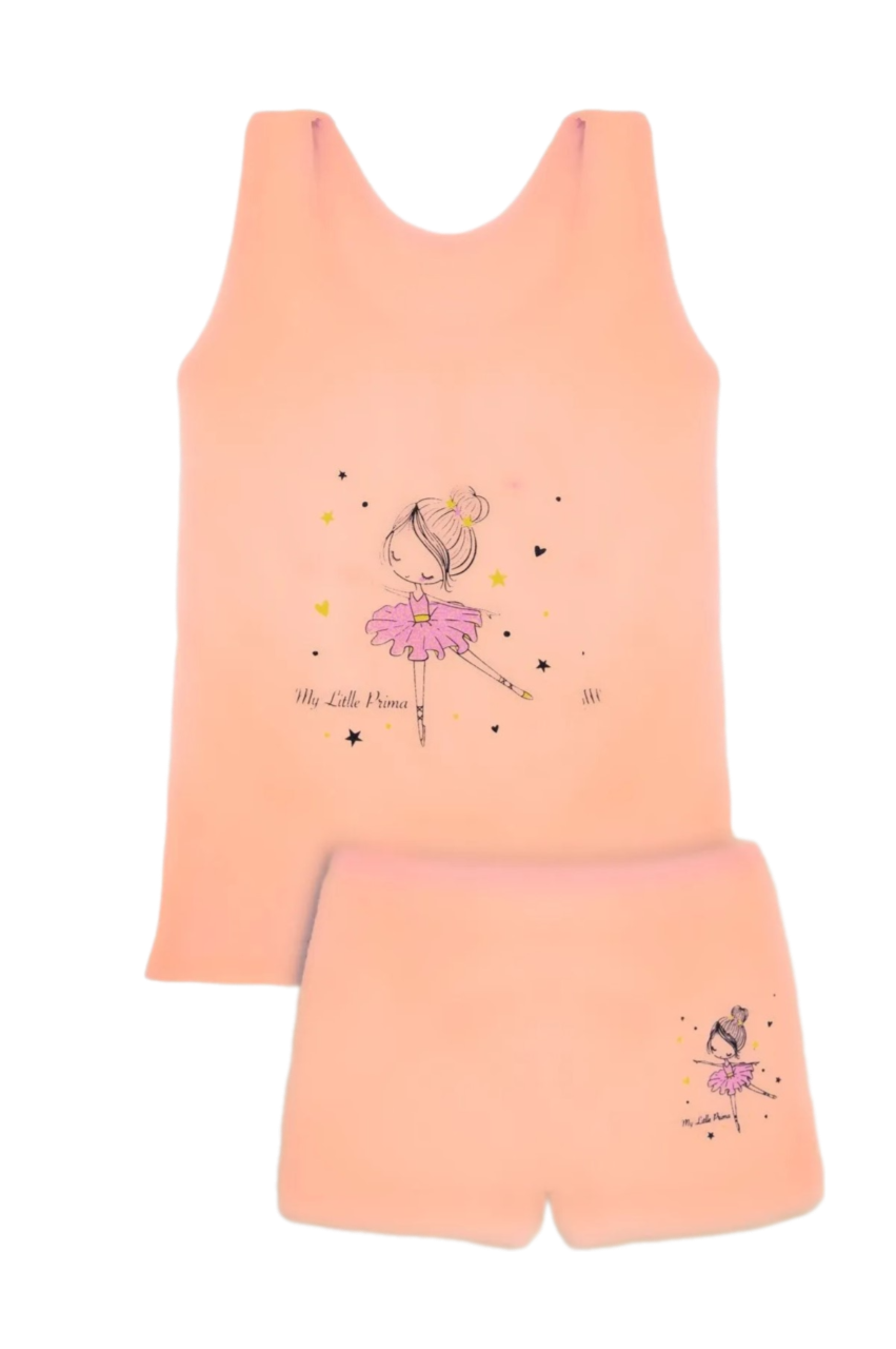 KIZ 3/12 YAŞ KARIŞIK DESENLİ ATLET VE BOXER SET