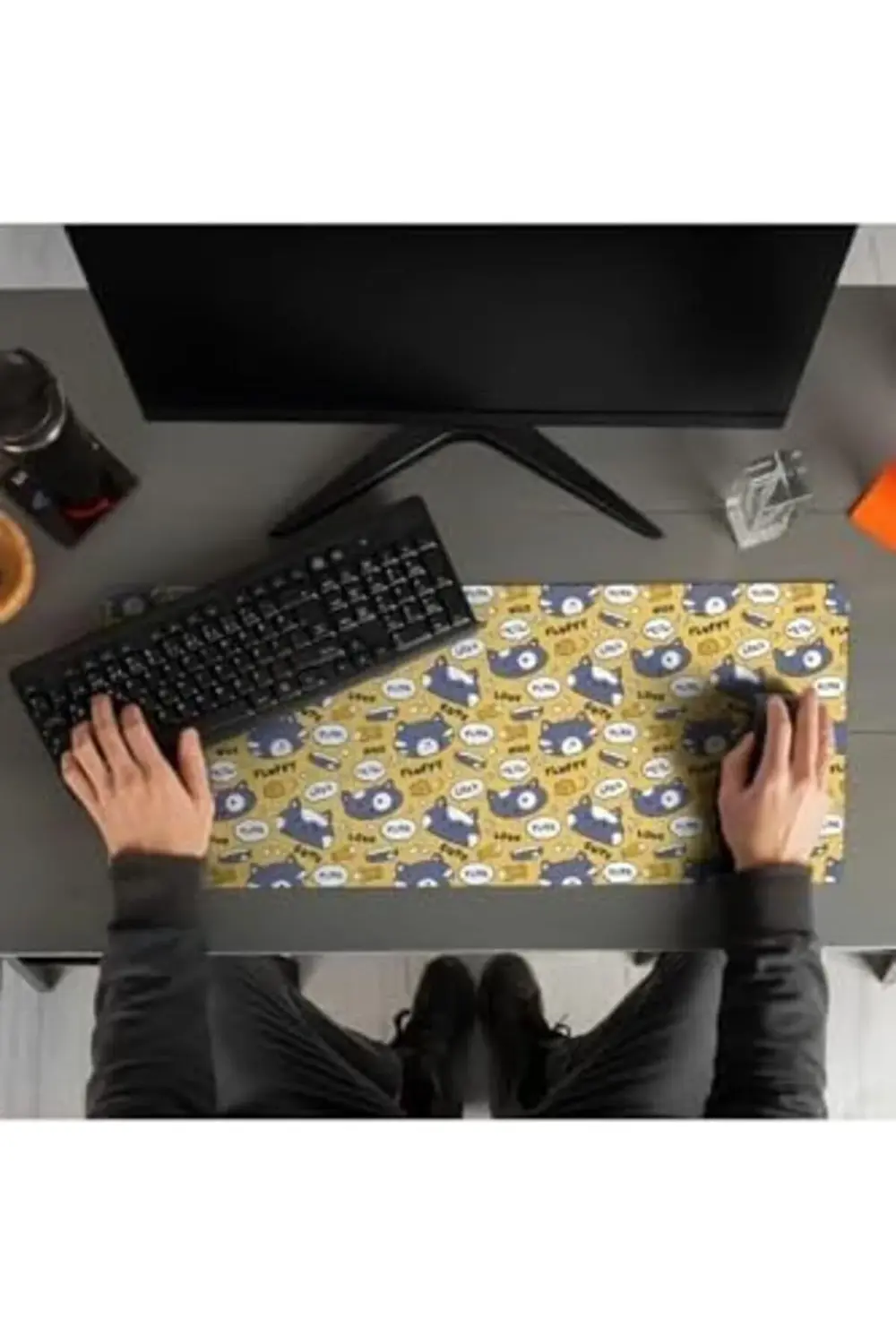 Kız Arkadaşa Hediye Sevimli Kedi Tasarımlı Mousepad - Mouse Pad -