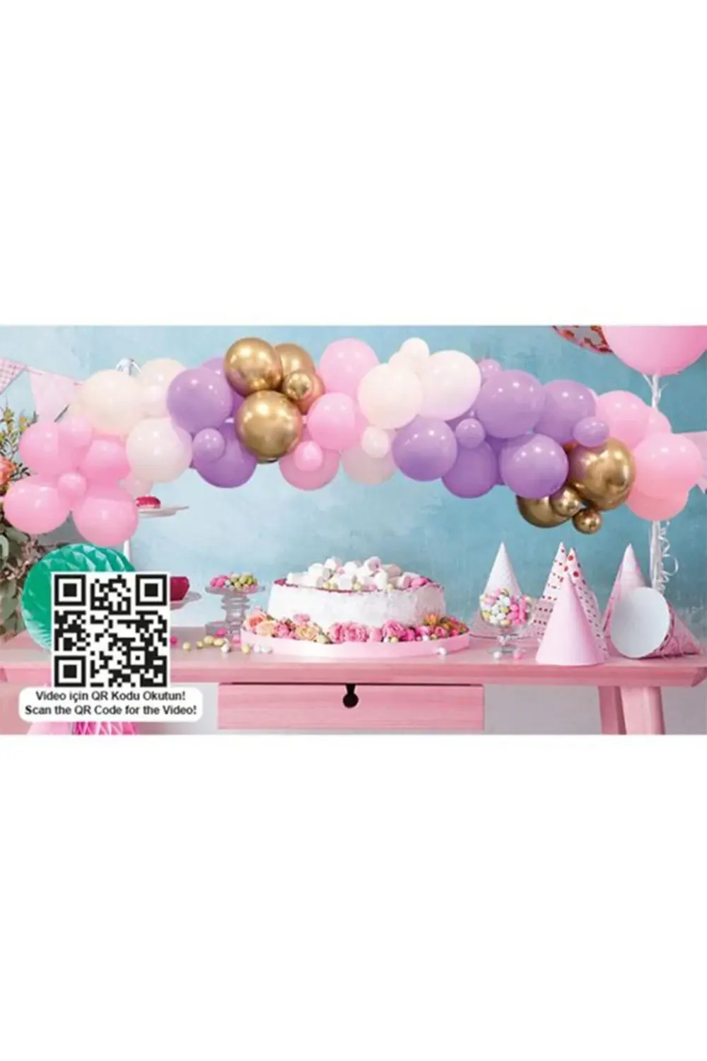 Kız Asorti Balon Dekorasyon Seti 70'li