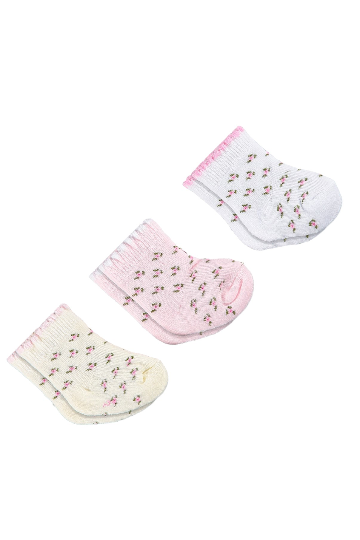 Kız Bebe Havlu Üçlü Set 1 Ay,6 Ay Çorap