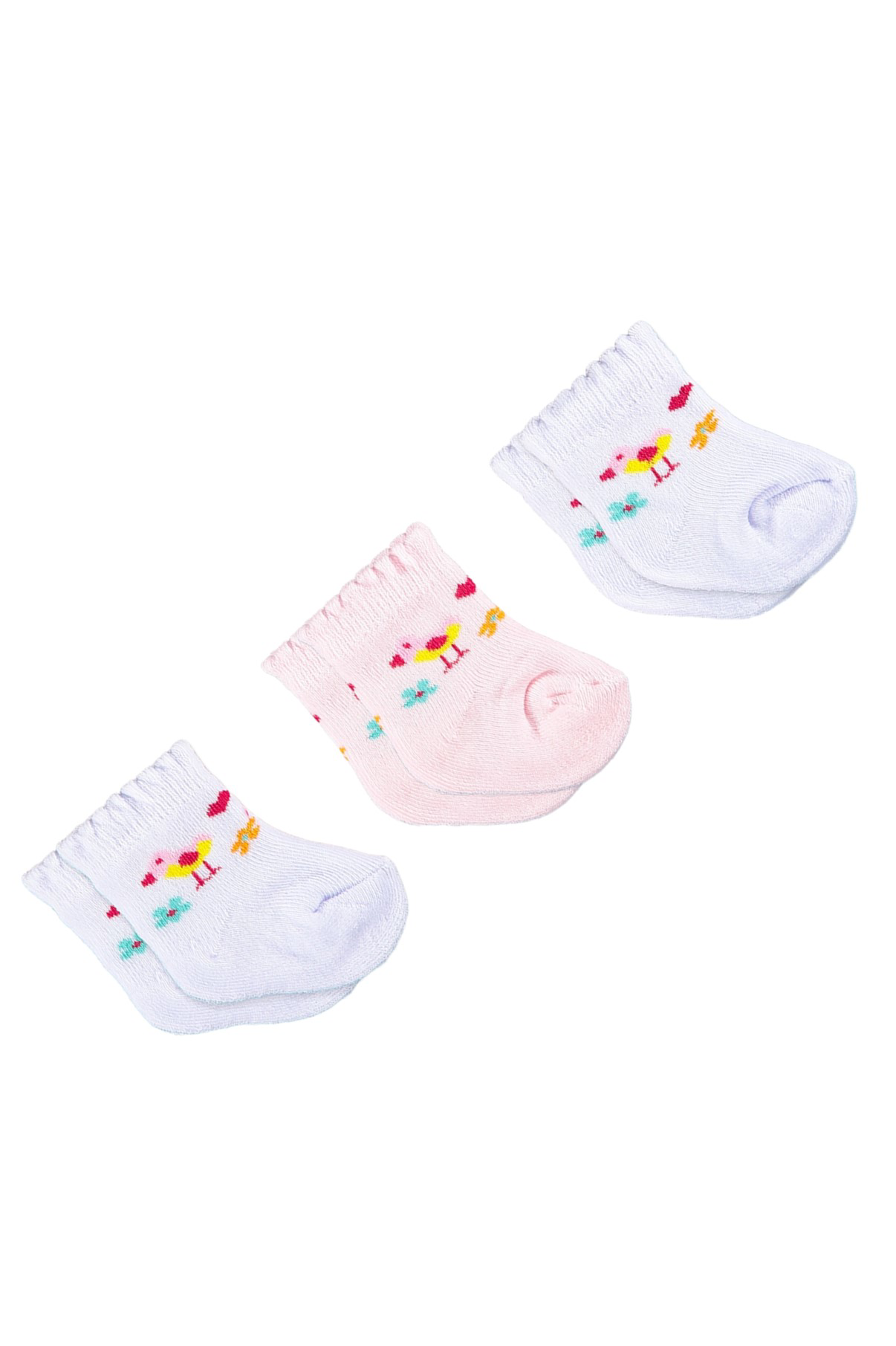 Kız Bebe Havlu Üçlü Set 1 Ay,6 Ay Çorap