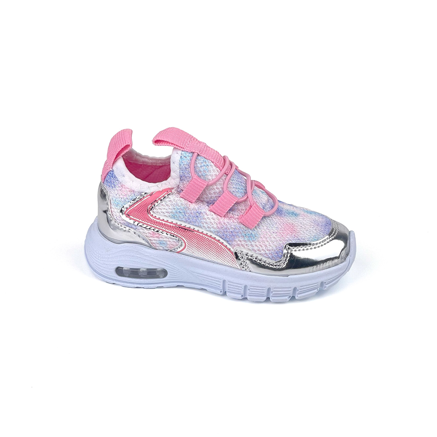 Kız Bebe Pembe Işıklı Bağcıksız Rahat Kalıp Sneaker Spor Ayakkabı