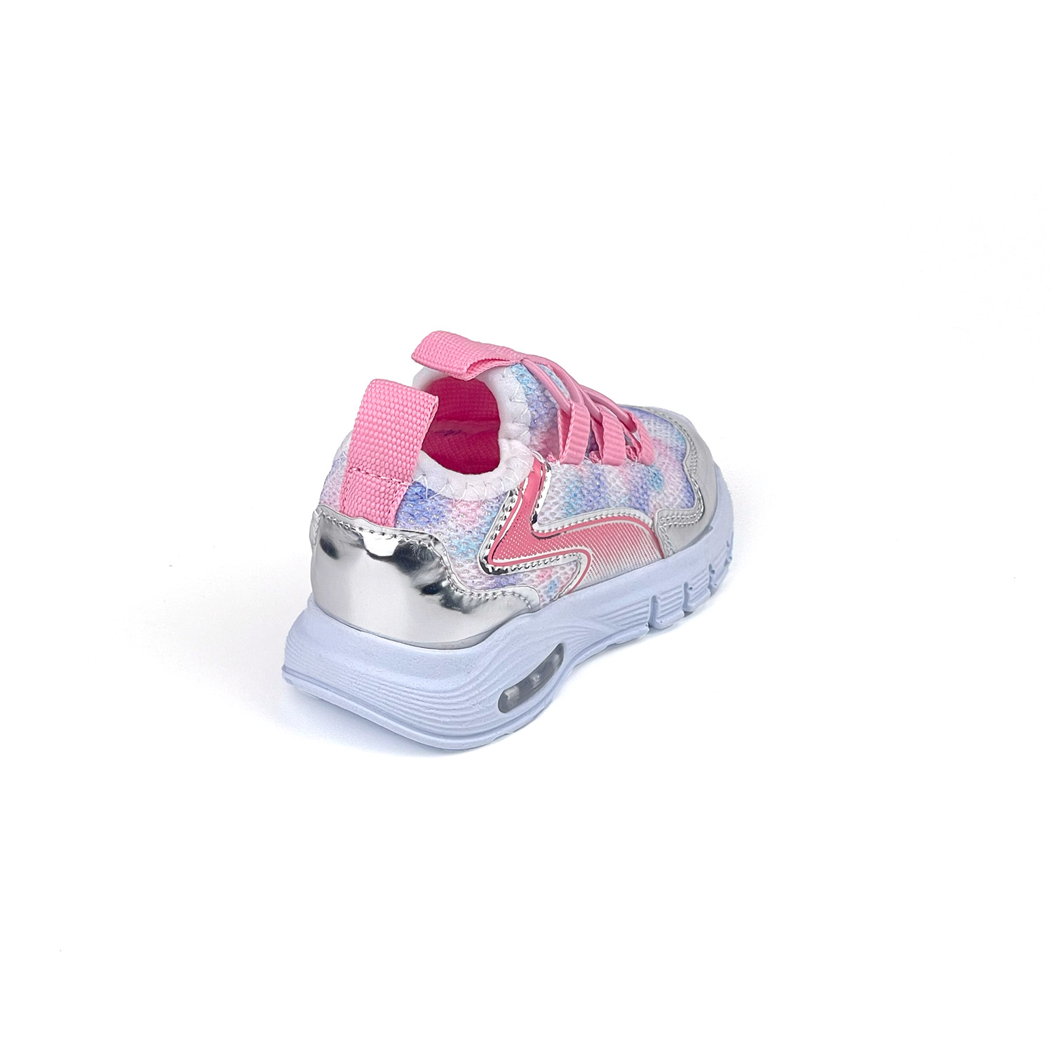 Kız Bebe Pembe Işıklı Bağcıksız Rahat Kalıp Sneaker Spor Ayakkabı