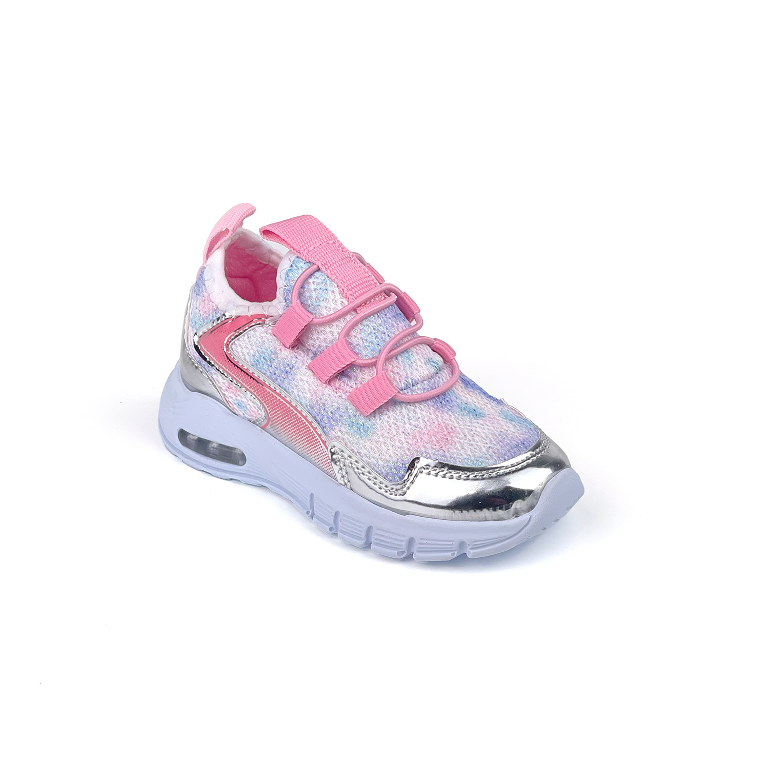 Kız Bebe Pembe Işıklı Bağcıksız Rahat Kalıp Sneaker Spor Ayakkabı