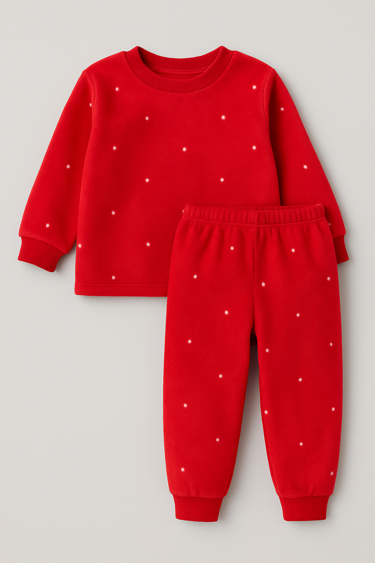 Oz Baby Kız Bebek Kışlık Desenli Polar Takım - Kız Çocuk Kışlık Kıyafet S