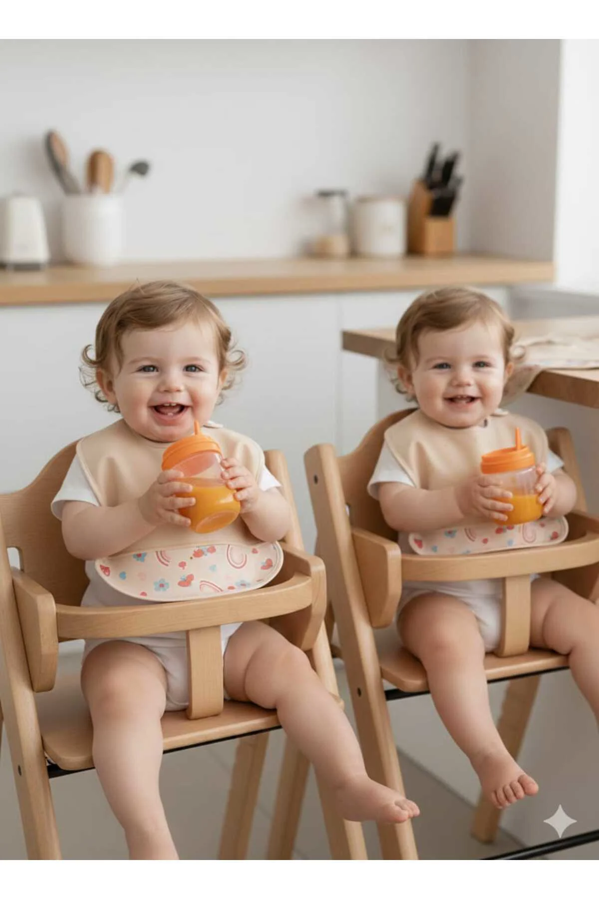 Kız  Bebek  Mama Önlüğü Sıvı Geçirmez 2'Li