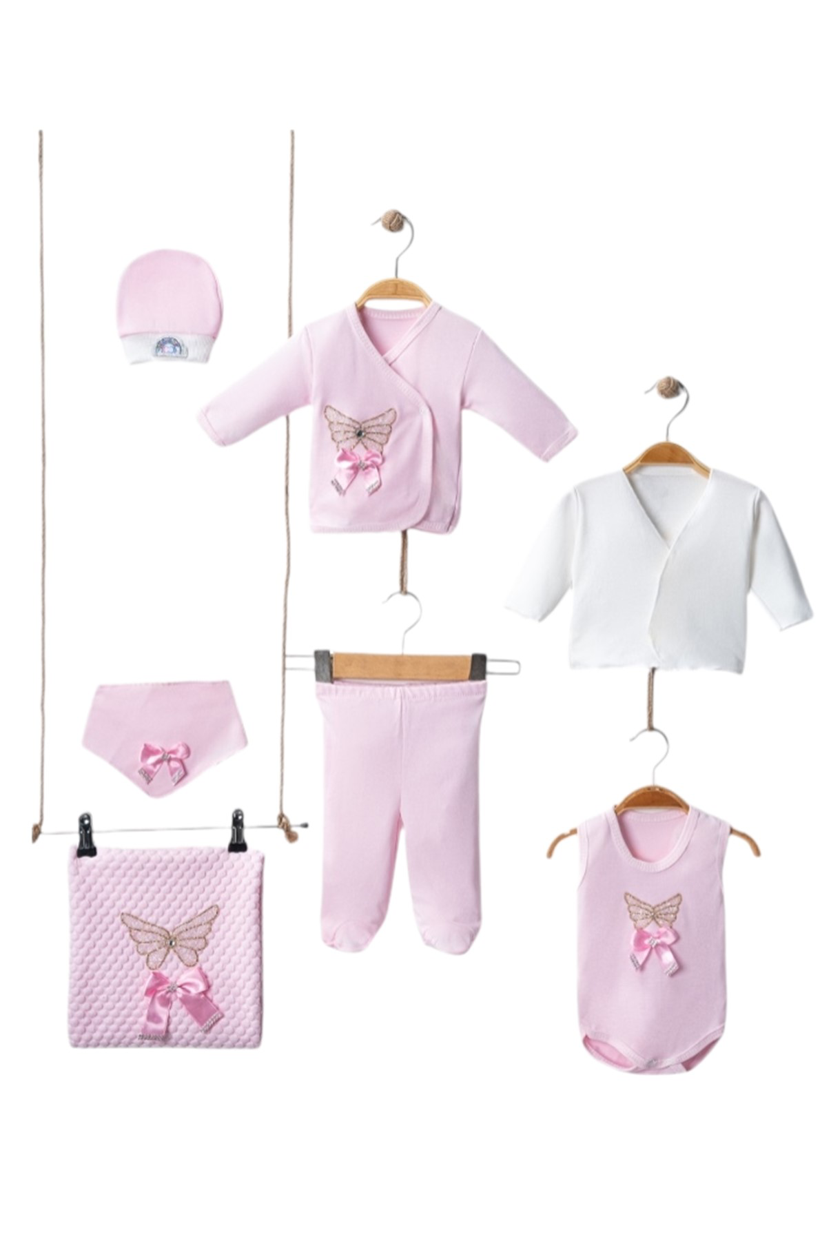 Diamondstar Kiz Bebek Takimi Hastane Çikişi Yenidoğan Set 10 Parça