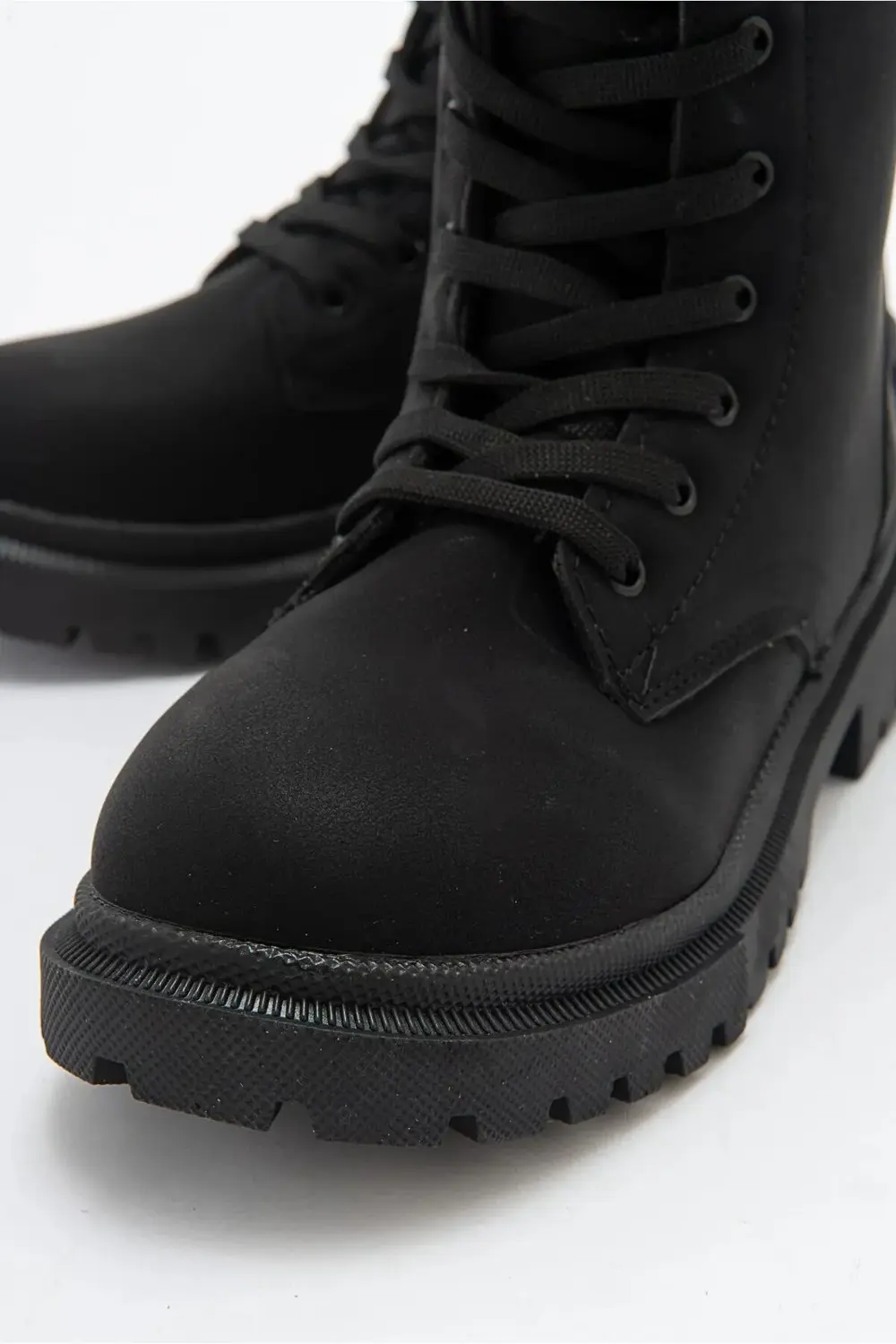 Kız Çocuğu Su Geçirmez İçi Yünlü Kaymaz Taban Postal Bot Siyah