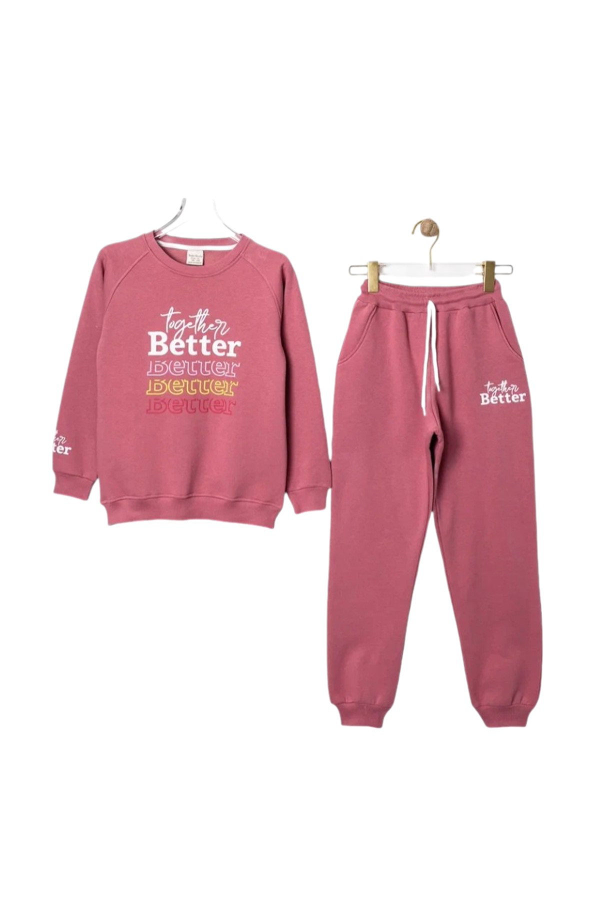 Kız Çocuk 3 İp Better Baskılı 11/14 Yaş Eşofman Takım