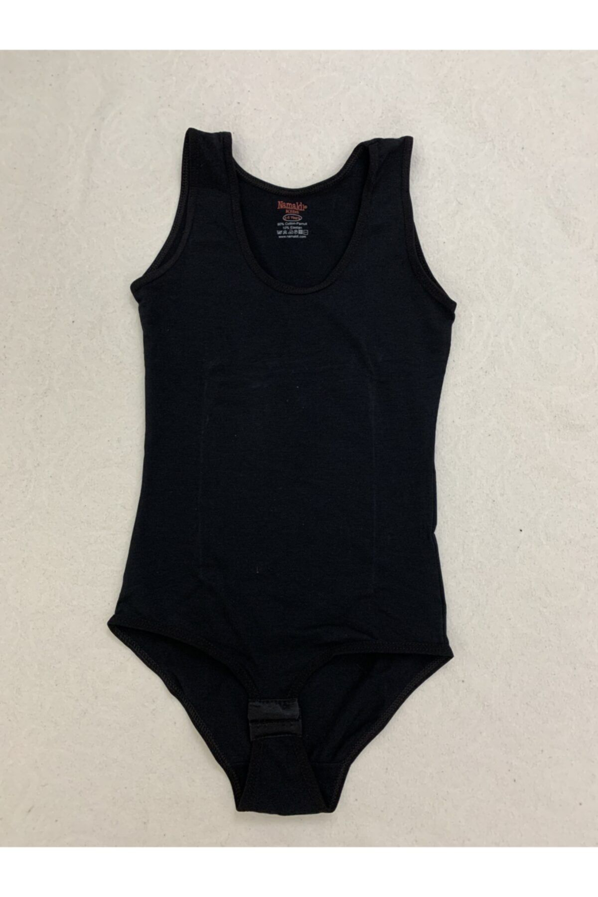 Kız Çocuk 4'lü Siyah Kalın Askı Kancalı Zıbın