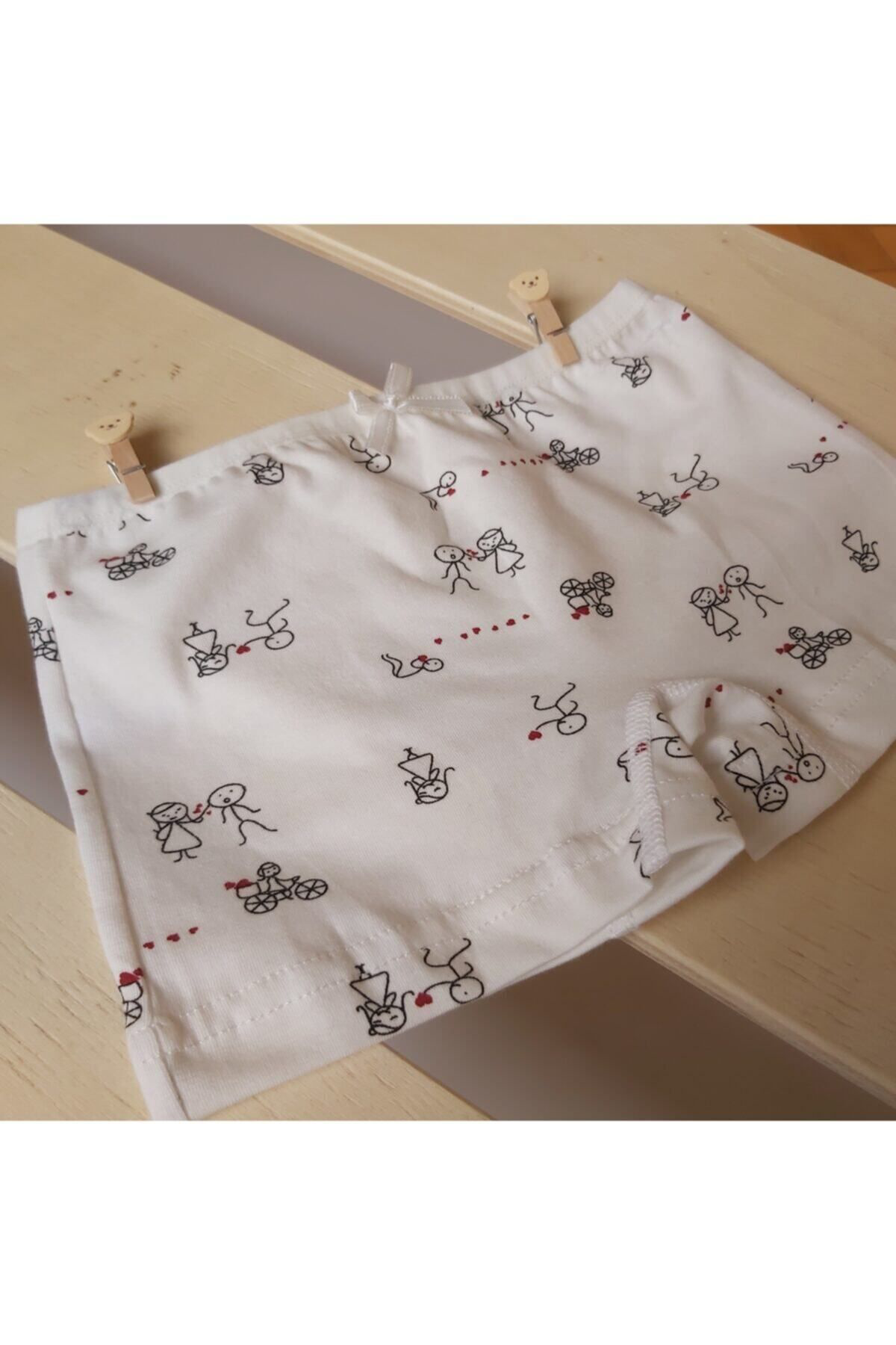 Kız Çocuk 6'lı Desenli Boxer