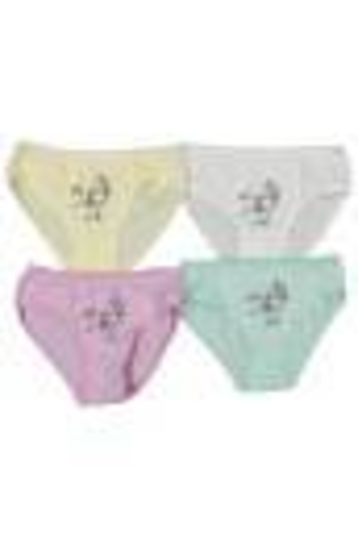 Kız Çocuk 8 9 Yaş Karışık Baskılı Slip Külot