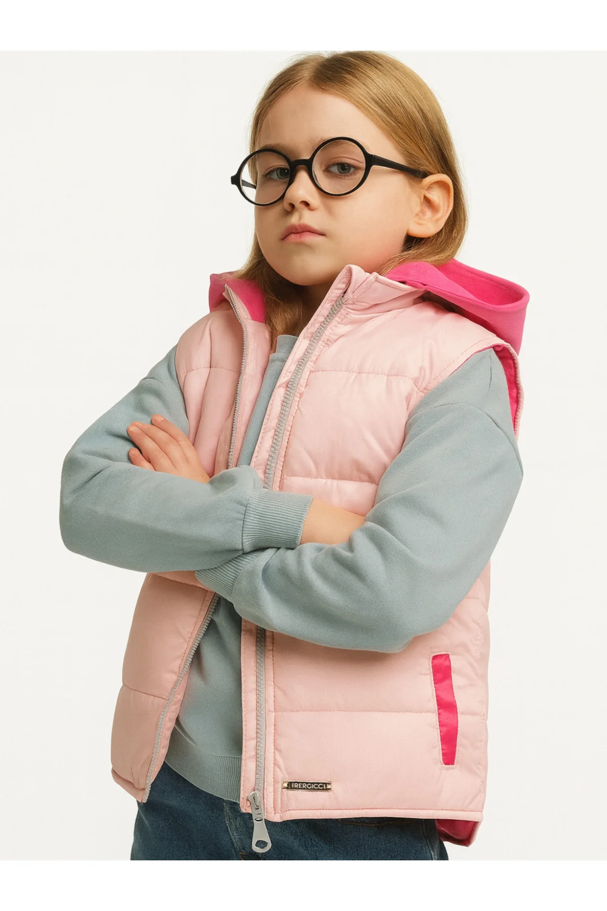 Kız Çocuk Anorak Fermuarlı Şişme Yelek