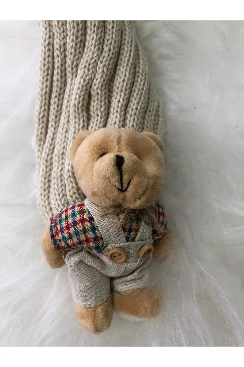 Kız Çocuk Ayıcıklı Atkı Bere Takımı 4/14 yaş