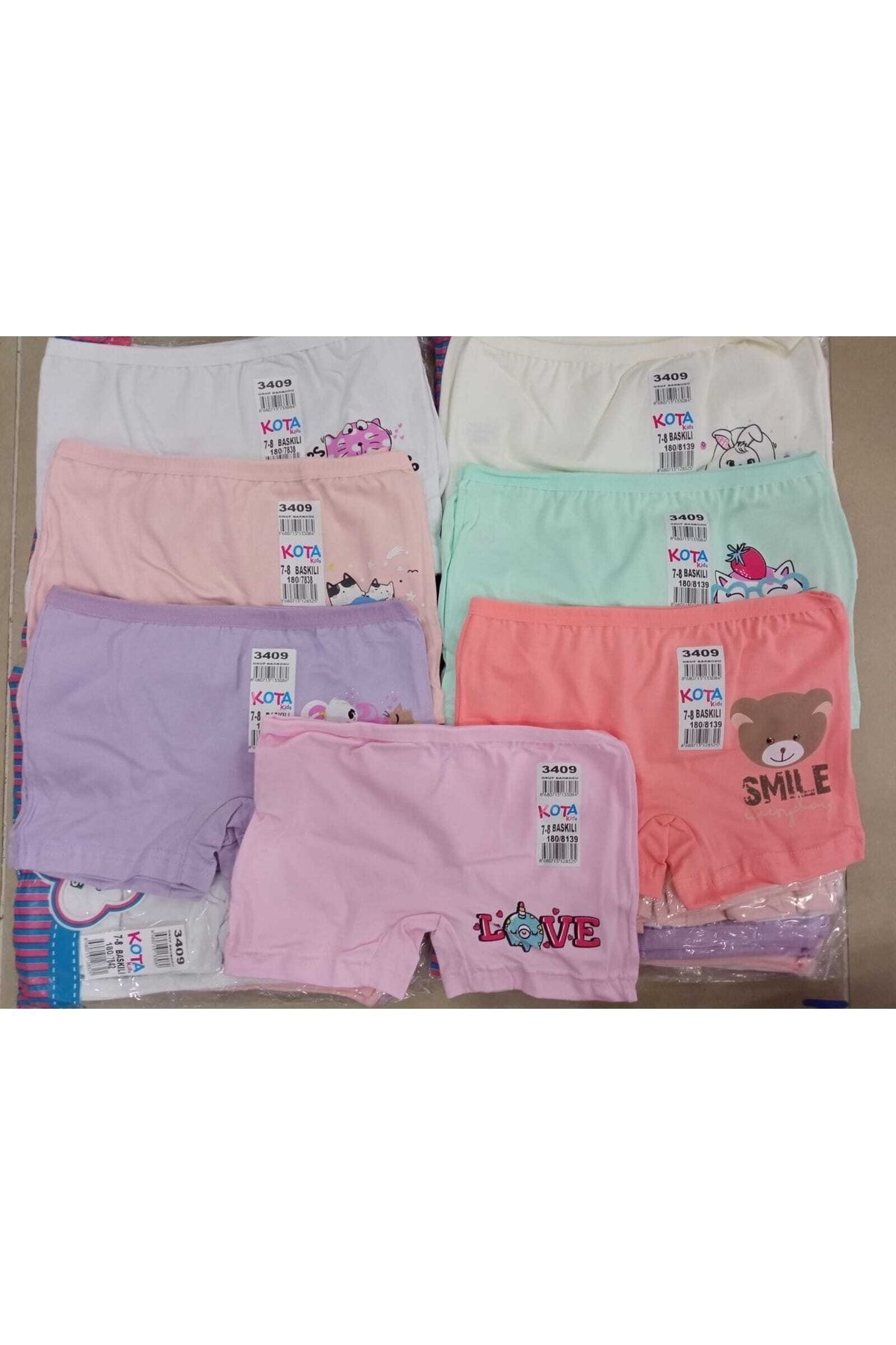 Kota İç Giyim Kız Çocuk Baskılı Boxer