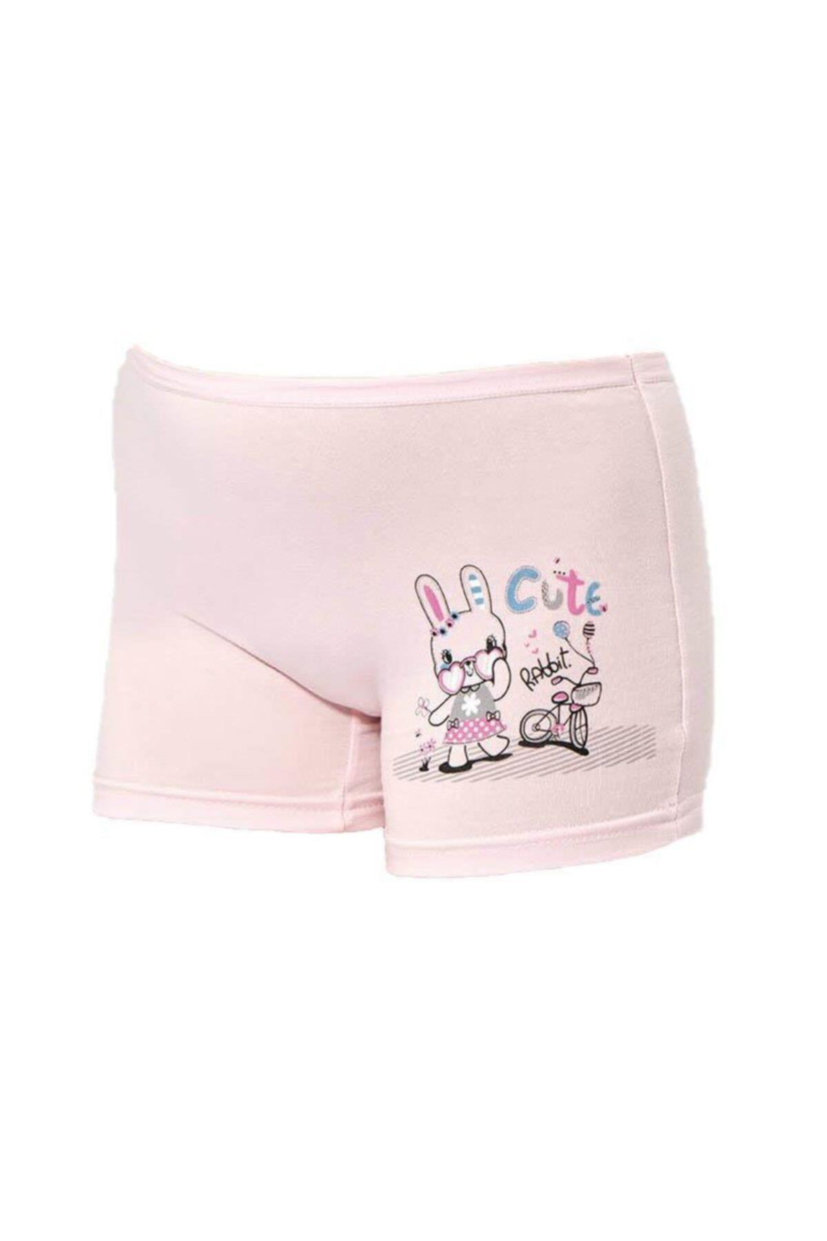 Kız Çocuk Baskılı Likralı Boxer 12 Adet - 3409