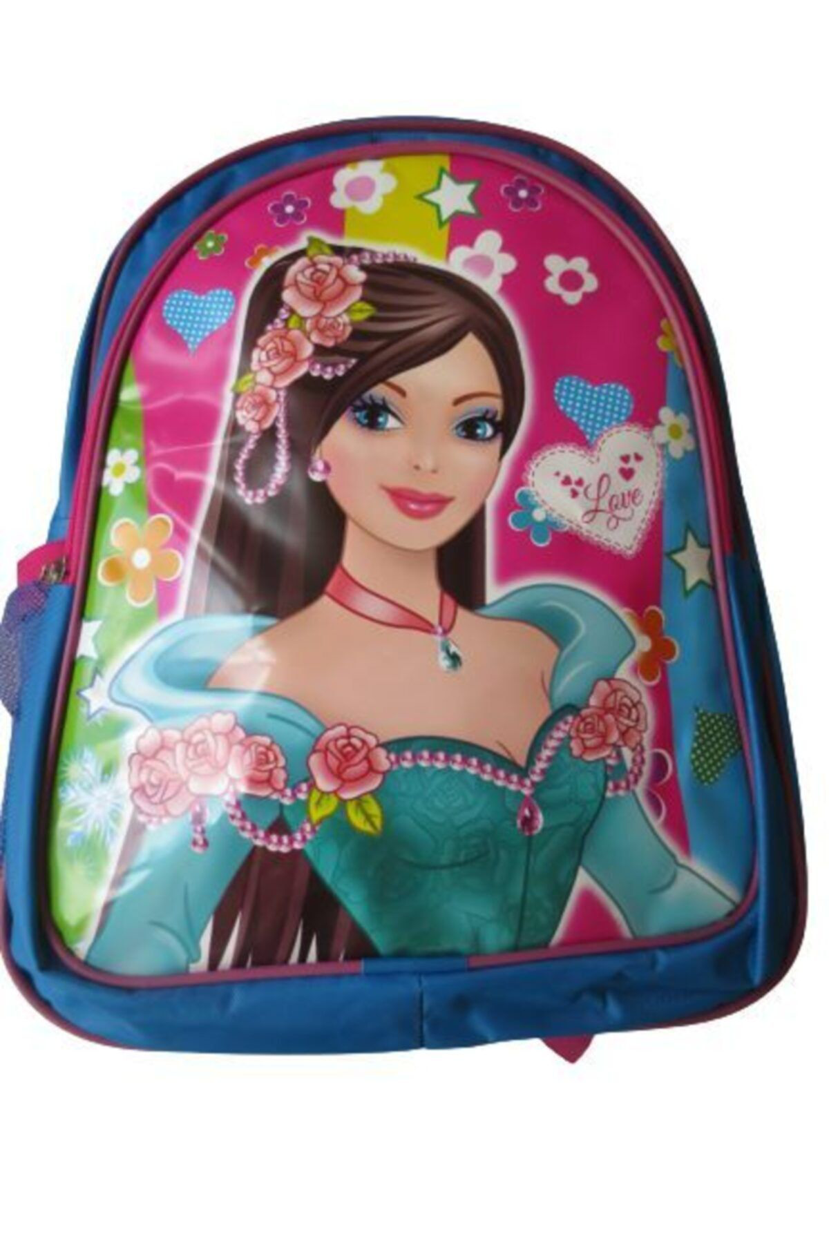 Mikro Kız Çocuk Beslenmeli Okul Sırt Çantası - 3 Bölmeli Fermuarlı Okul