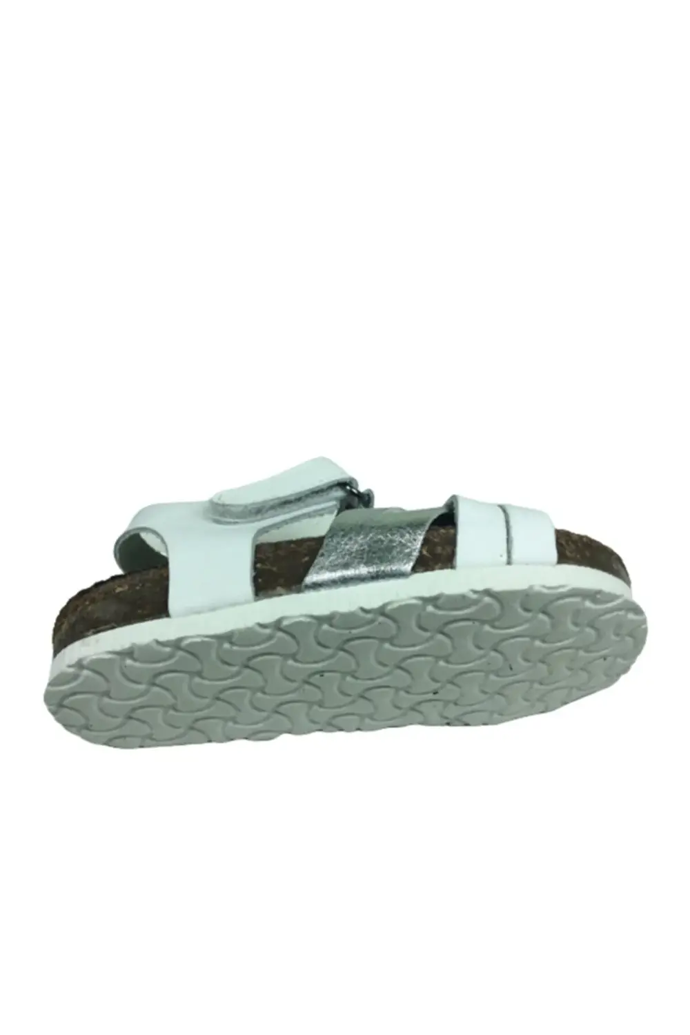 Kız Çocuk Beyaz Hakiki Deri Sandalet