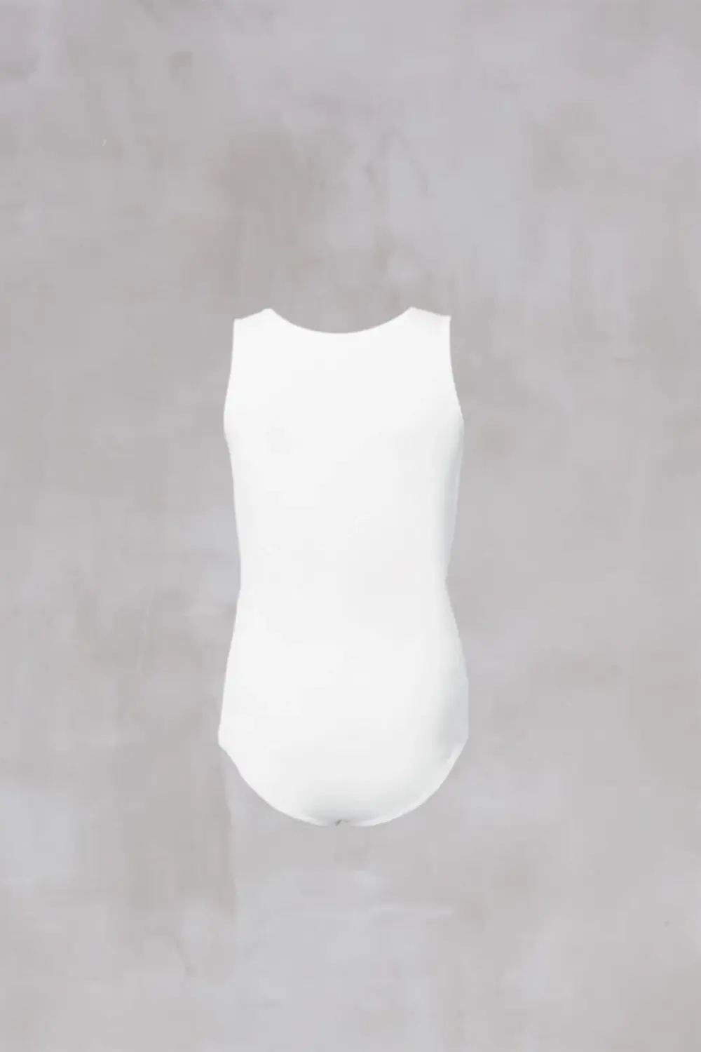 Kız Çocuk Beyaz Modal Geniş Yuvarlak Yaka Sıfır Kol Askılı Body 4