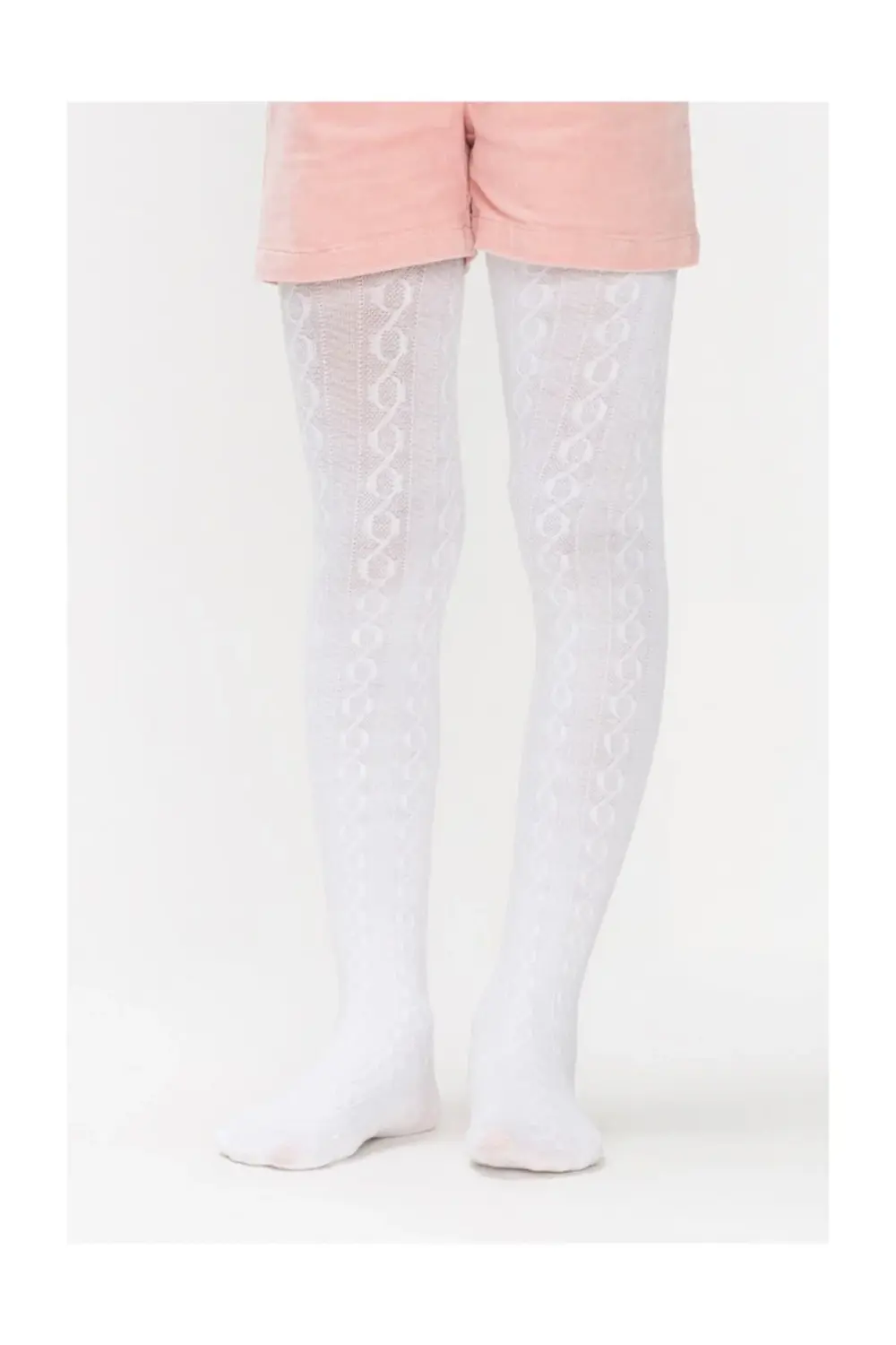 Kız Çocuk Beyaz Penti Pretty Karina Külotlu Çorap