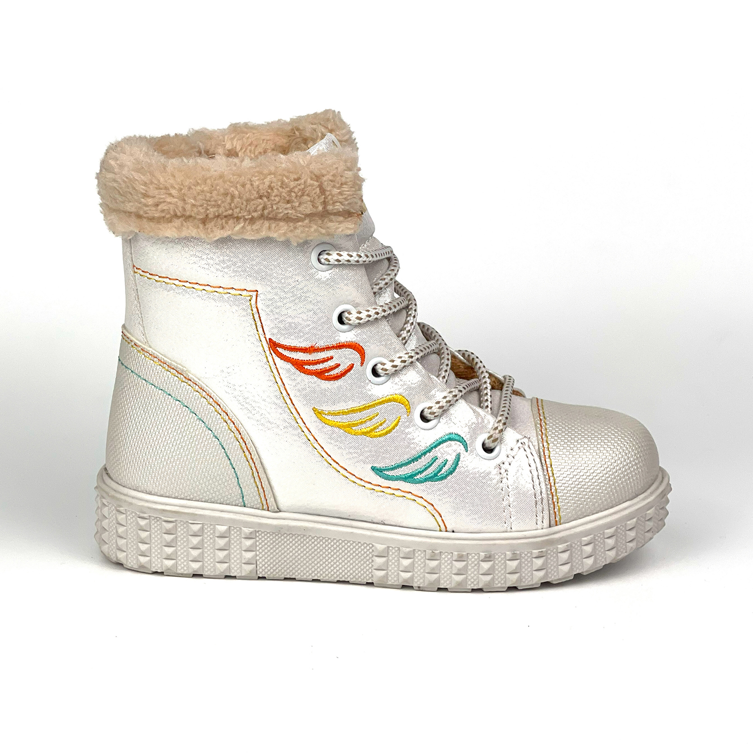 Kız Çocuk Beyaz İçi Kürklü Termo Taban Suya Soğuğa Dayanıklı Günl