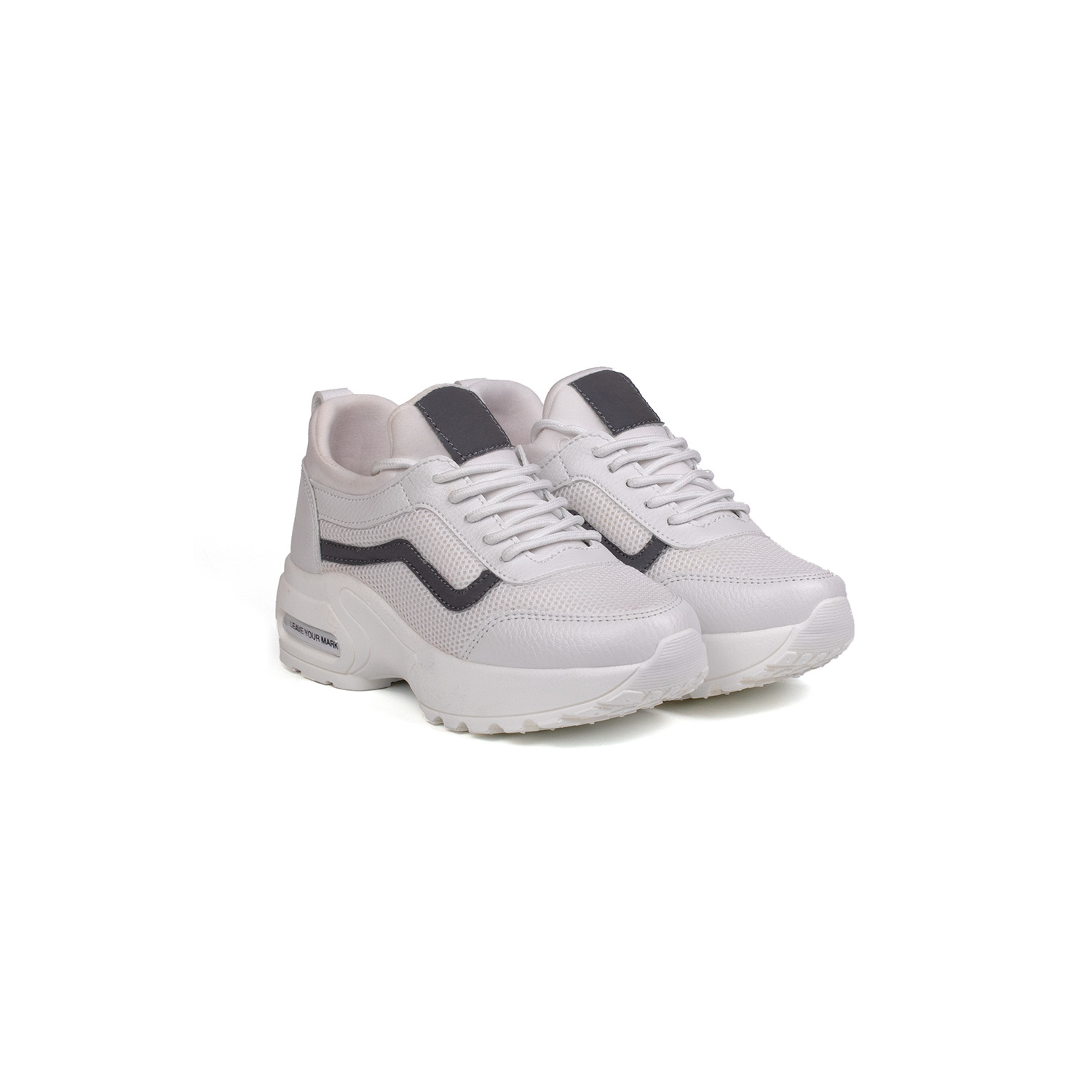 Kız Çocuk Beyaz Fileli Rahat Günlük Sneaker Nefes Alan Spor Ayakk