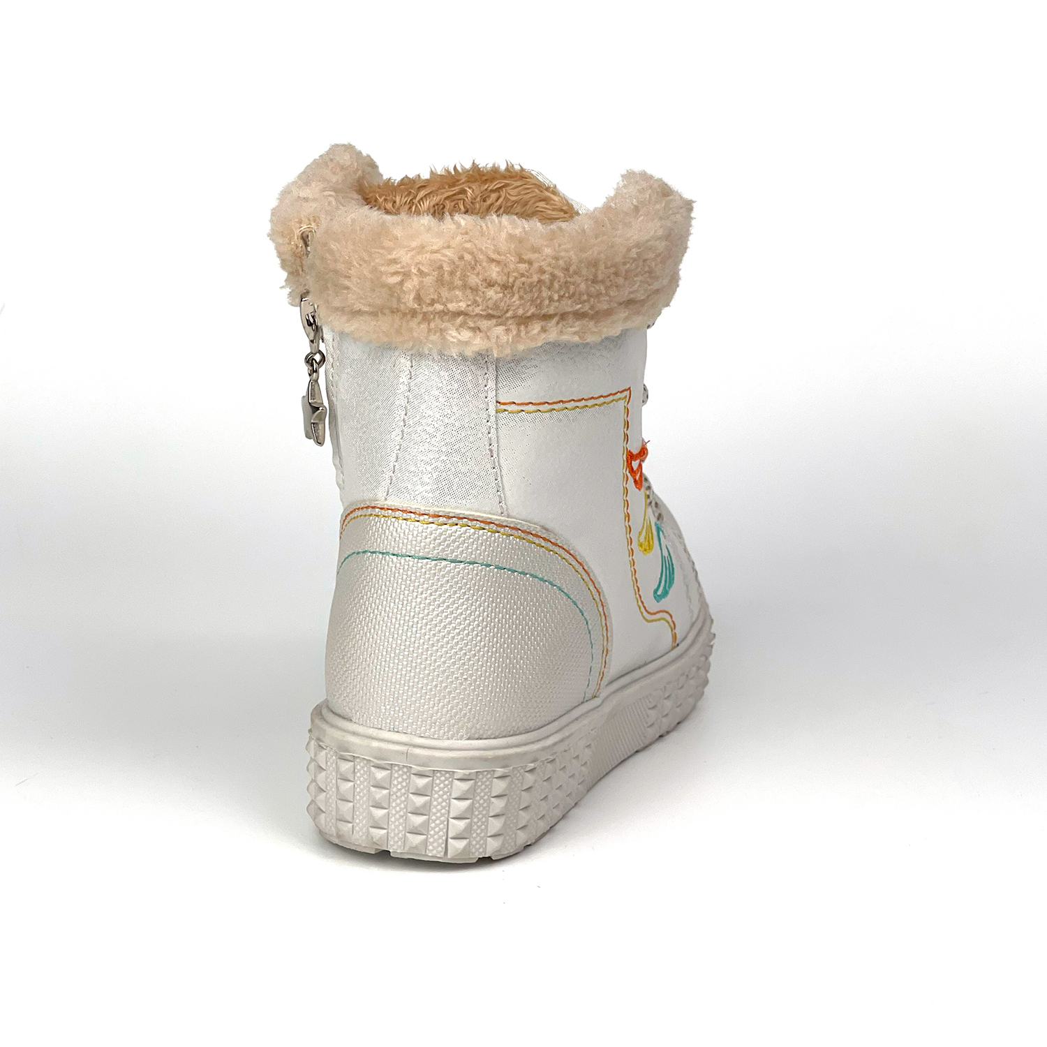 Kız Çocuk Beyaz İçi Kürklü Termo Taban Suya Soğuğa Dayanıklı Günl