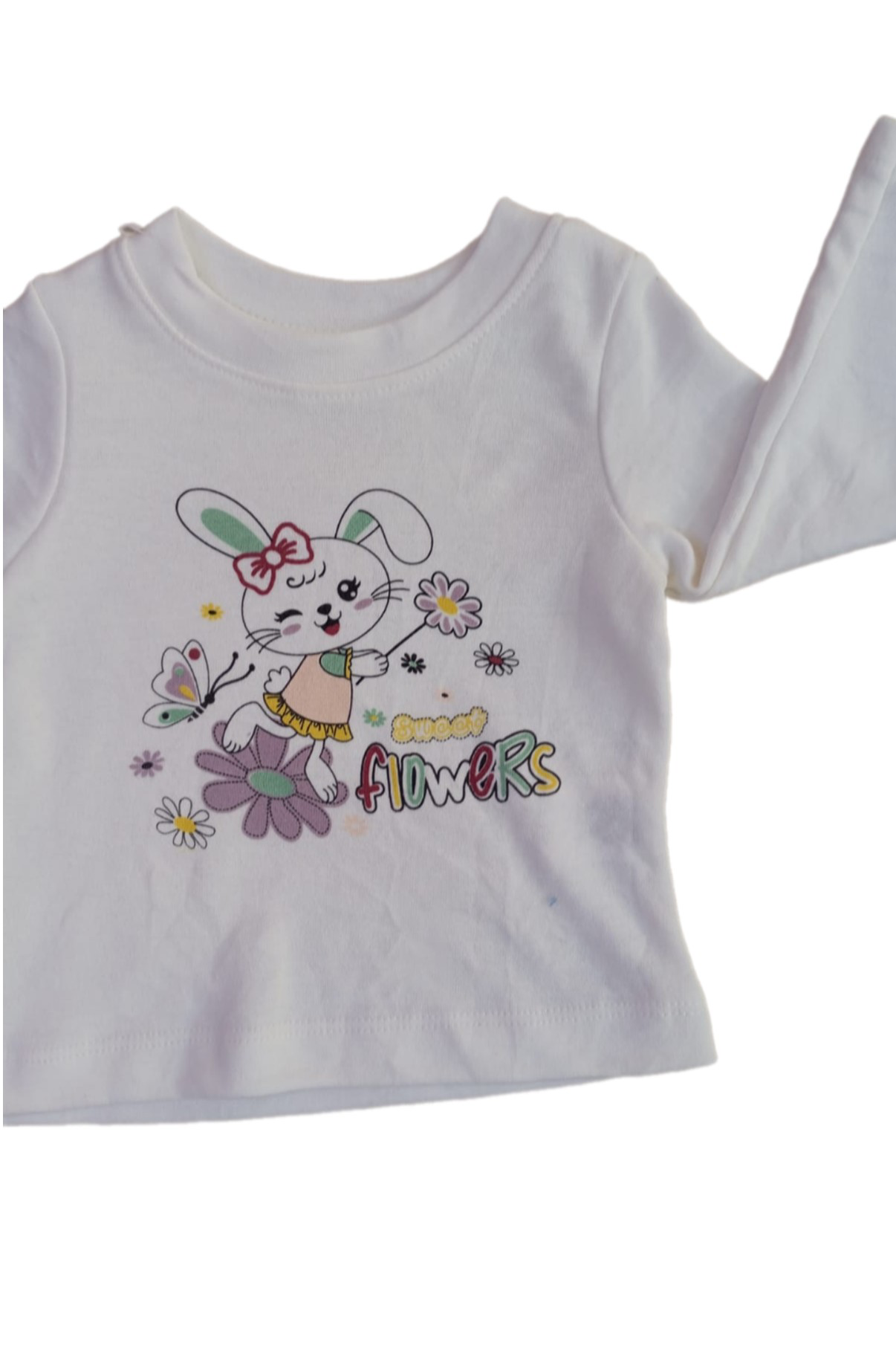 Diamondstar Kız Çocuk Bisiklet Yaka Çiçek Baskılı Sweatshirt