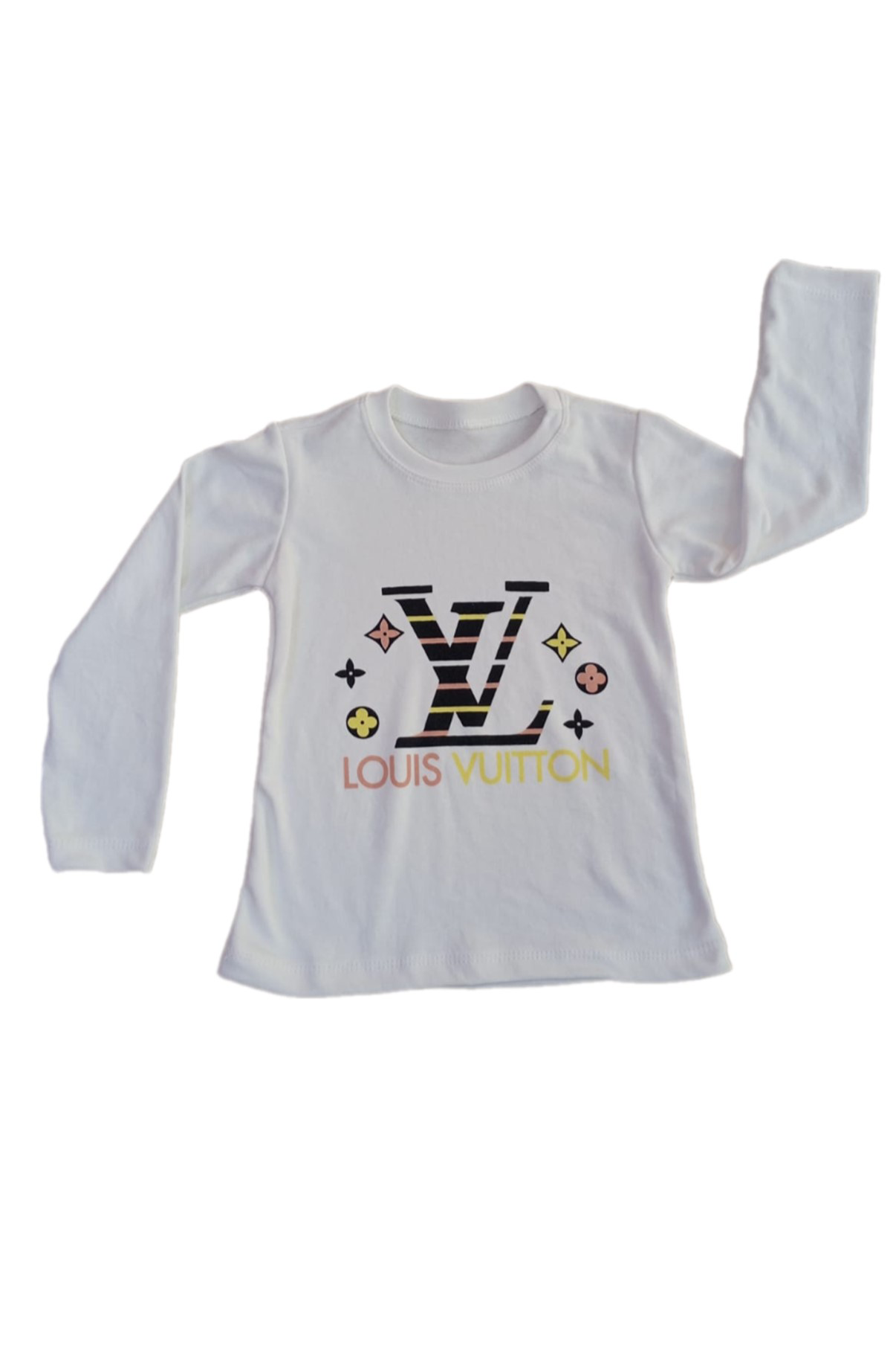 Kız Çocuk Bisiklet Yaka Baskılı Sweatshirt