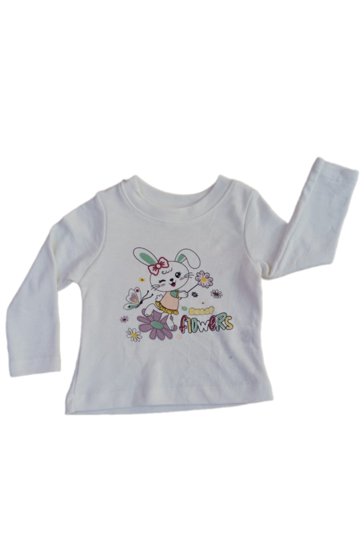 Diamondstar Kız Çocuk Bisiklet Yaka Çiçek Baskılı Sweatshirt